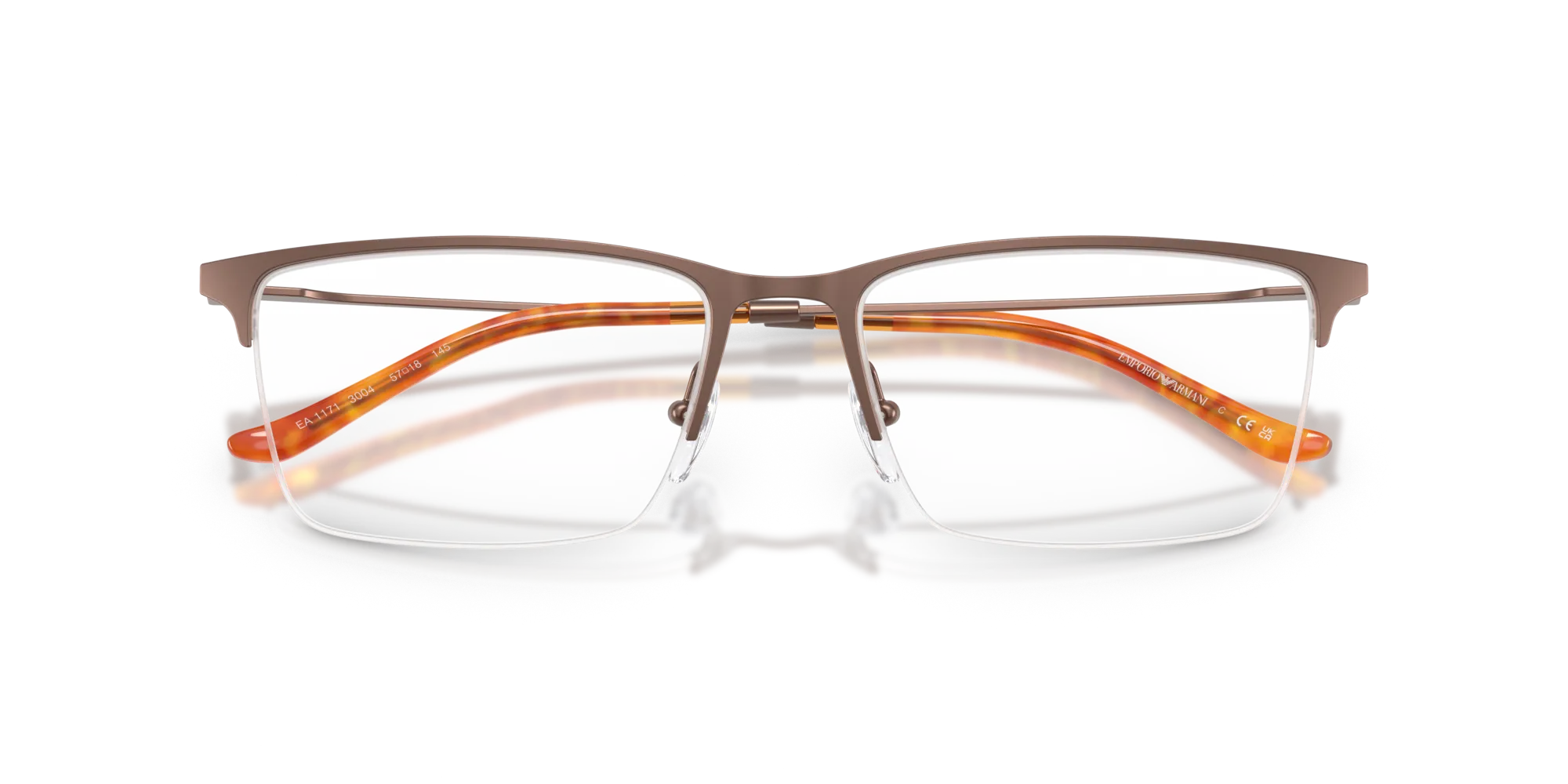 Emporio Armani EA1171 3004 Montature da vista Metallo Bronzo Squadrata Normale - immagine 2