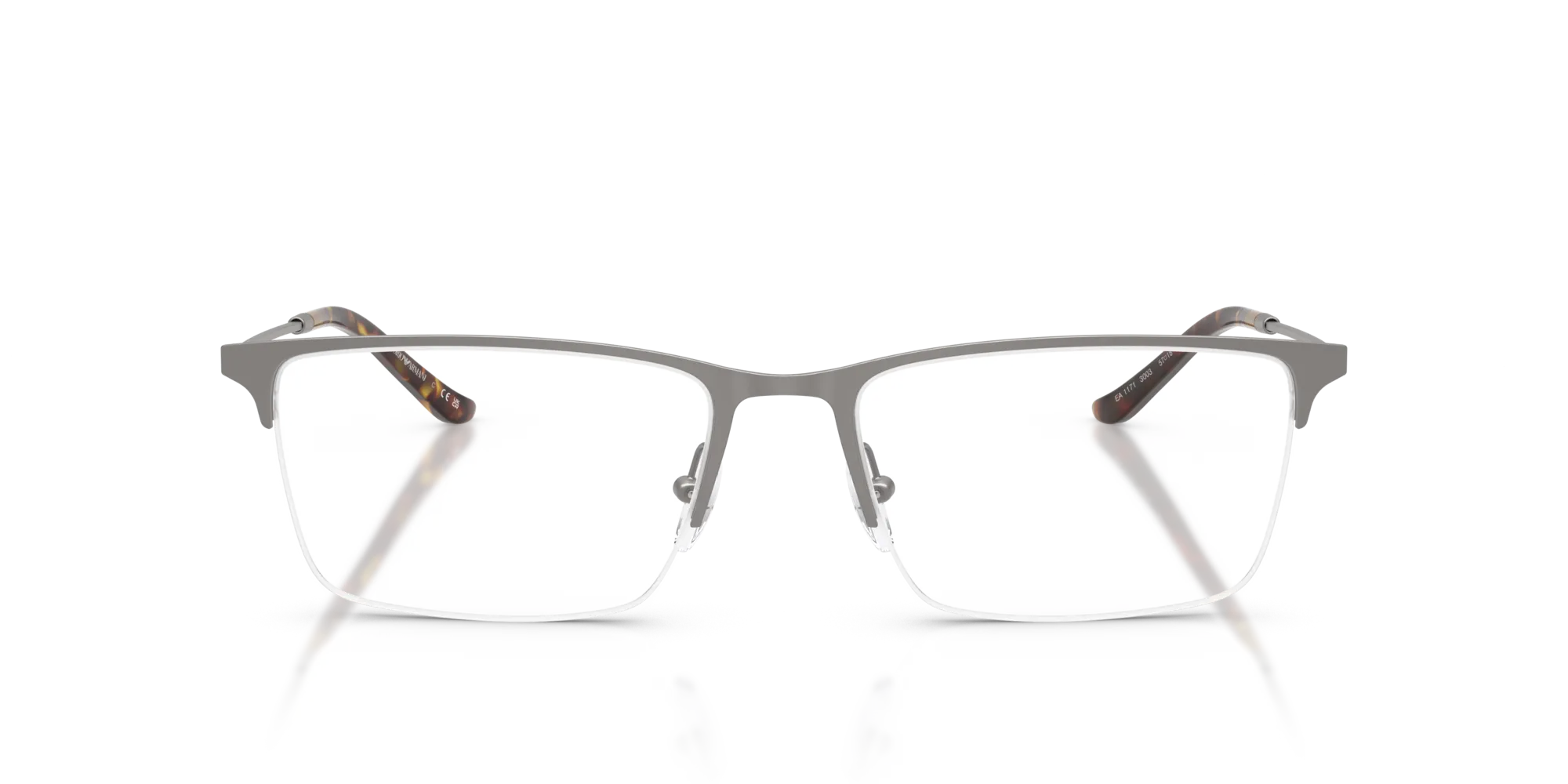 Emporio Armani EA1171 3003 Montature da vista Metallo Grigio Squadrata Normale - immagine 3