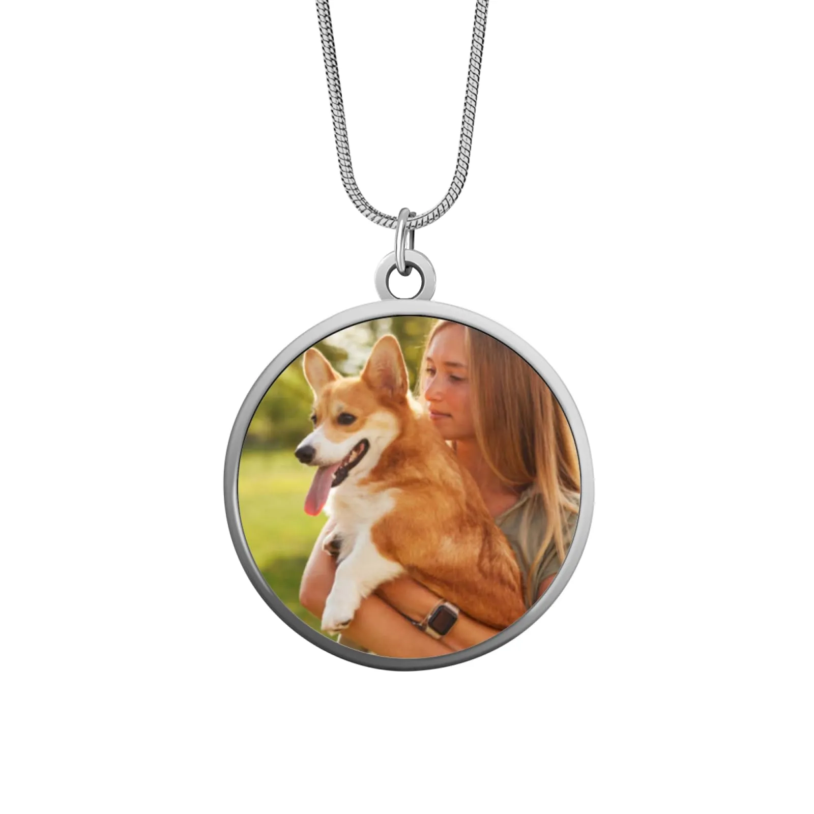 Regali personalizzati - Ciondolo personalizzato Collana personalizzata con foto acciaio inossidabile collana nome personalizzabile gioielli per Donna amica compleanno anniversario e Natale - immagine 1