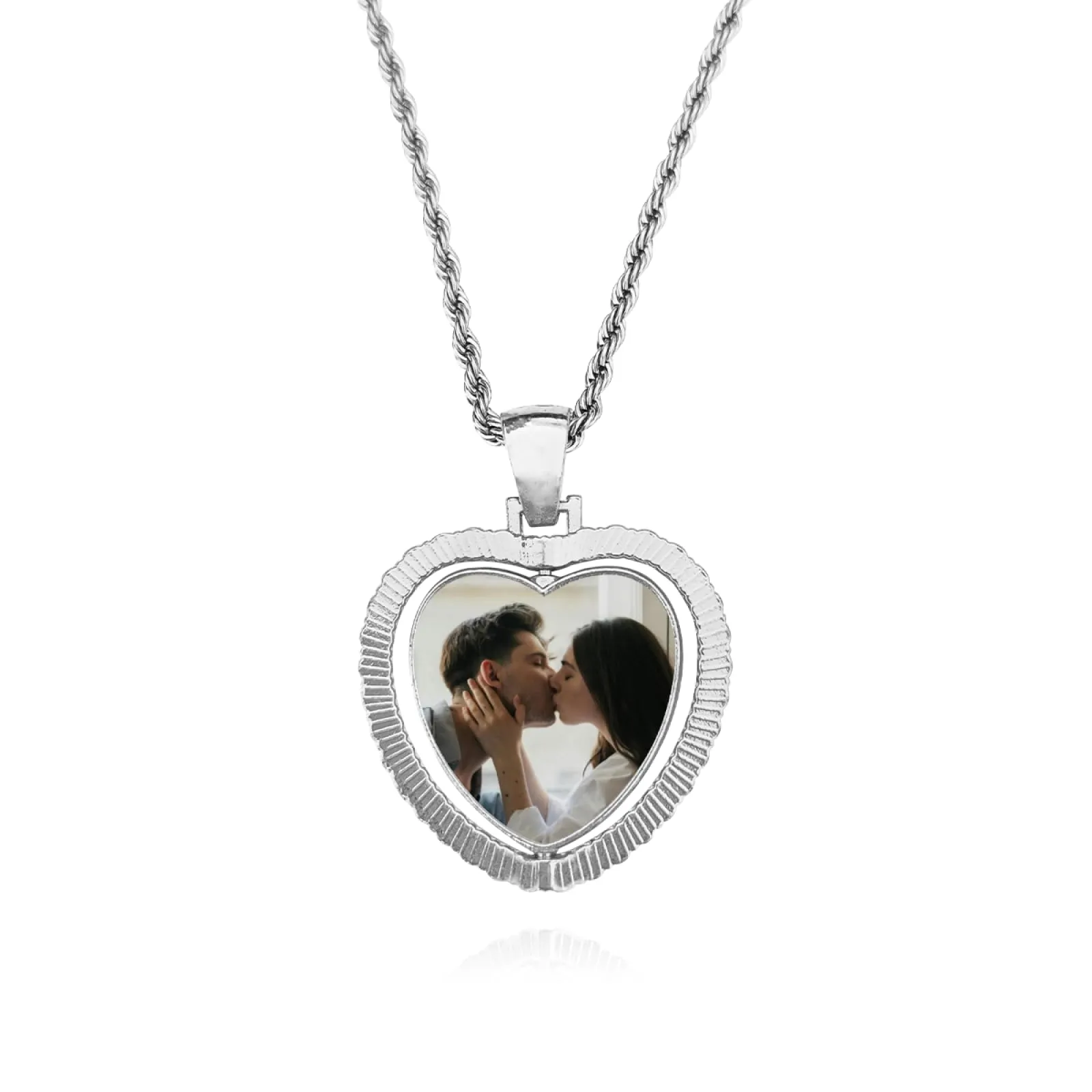 Regali personalizzati - Ciondolo personalizzato Collana personalizzata con foto acciaio inossidabile collana nome personalizzabile gioielli per Donna amica compleanno anniversario e Natale - immagine 3