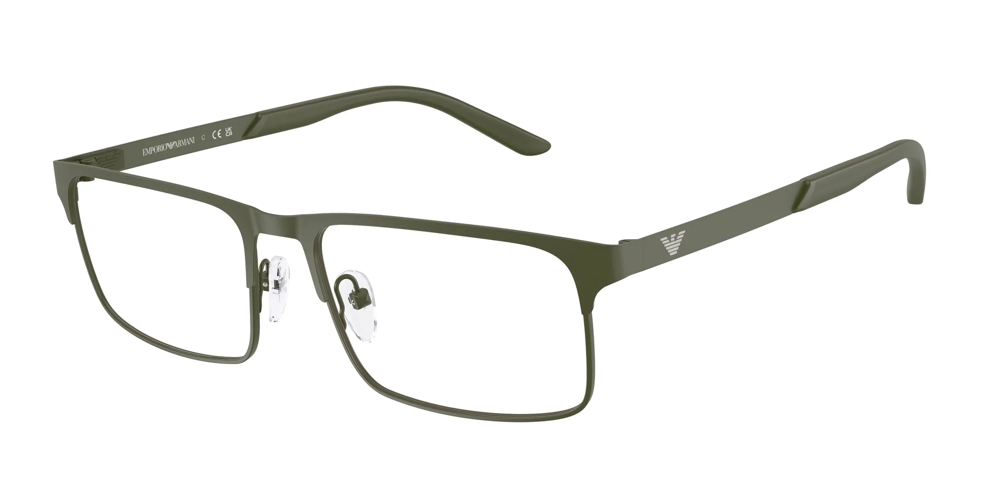 Emporio Armani EA1170 3399 Montature da vista Metallo Verde Trasparente Squadrata Normale - immagine 1