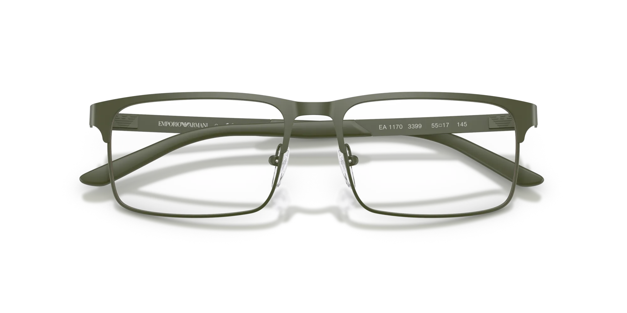 Emporio Armani EA1170 3399 Montature da vista Metallo Verde Squadrata Normale - immagine 2