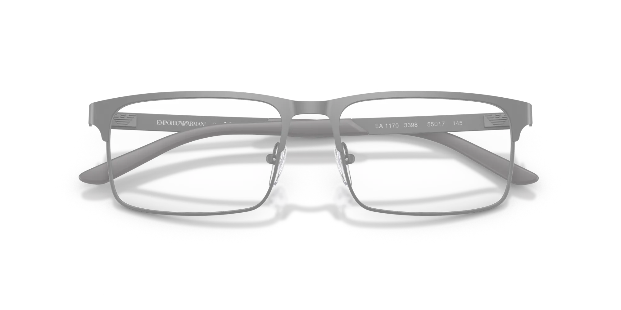 Emporio Armani EA1170 3398 Montature da vista Metallo Grigio Squadrata Normale - immagine 2
