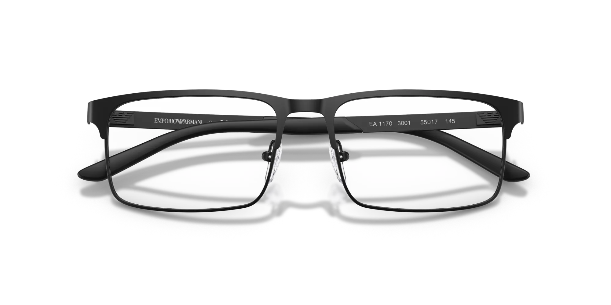 Emporio Armani EA1170 3001 Montature da vista Metallo Nero Squadrata Normale - immagine 2