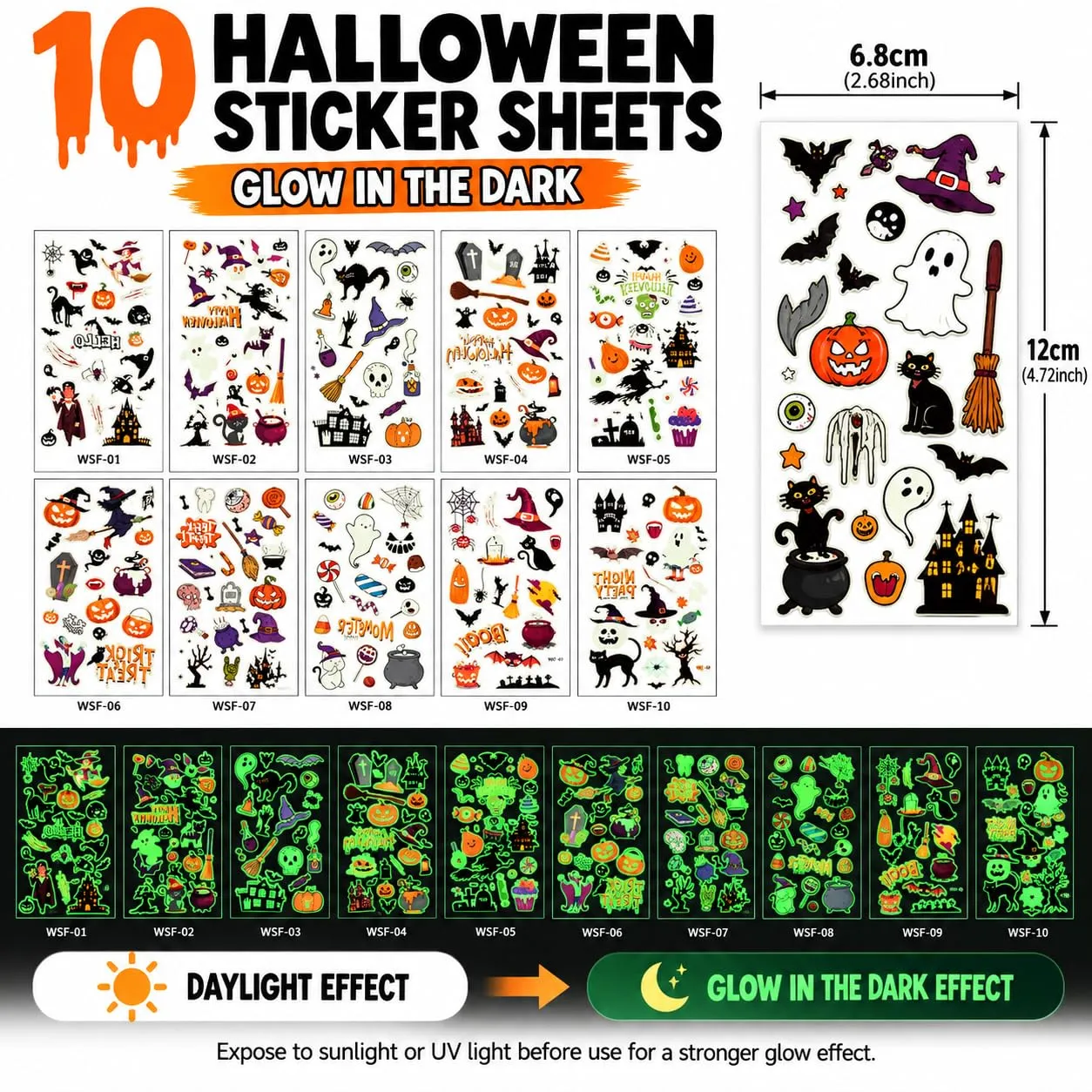JOVYTH 1 Paio Orecchini Halloween Donna, Orecchini Fantasma Luminosi con Zucca Arancione, Glow in the Dark, Gioielli Halloween Donna, Accessori per Costume HalloweenN, Carnevale e Feste in Maschera - immagine 3