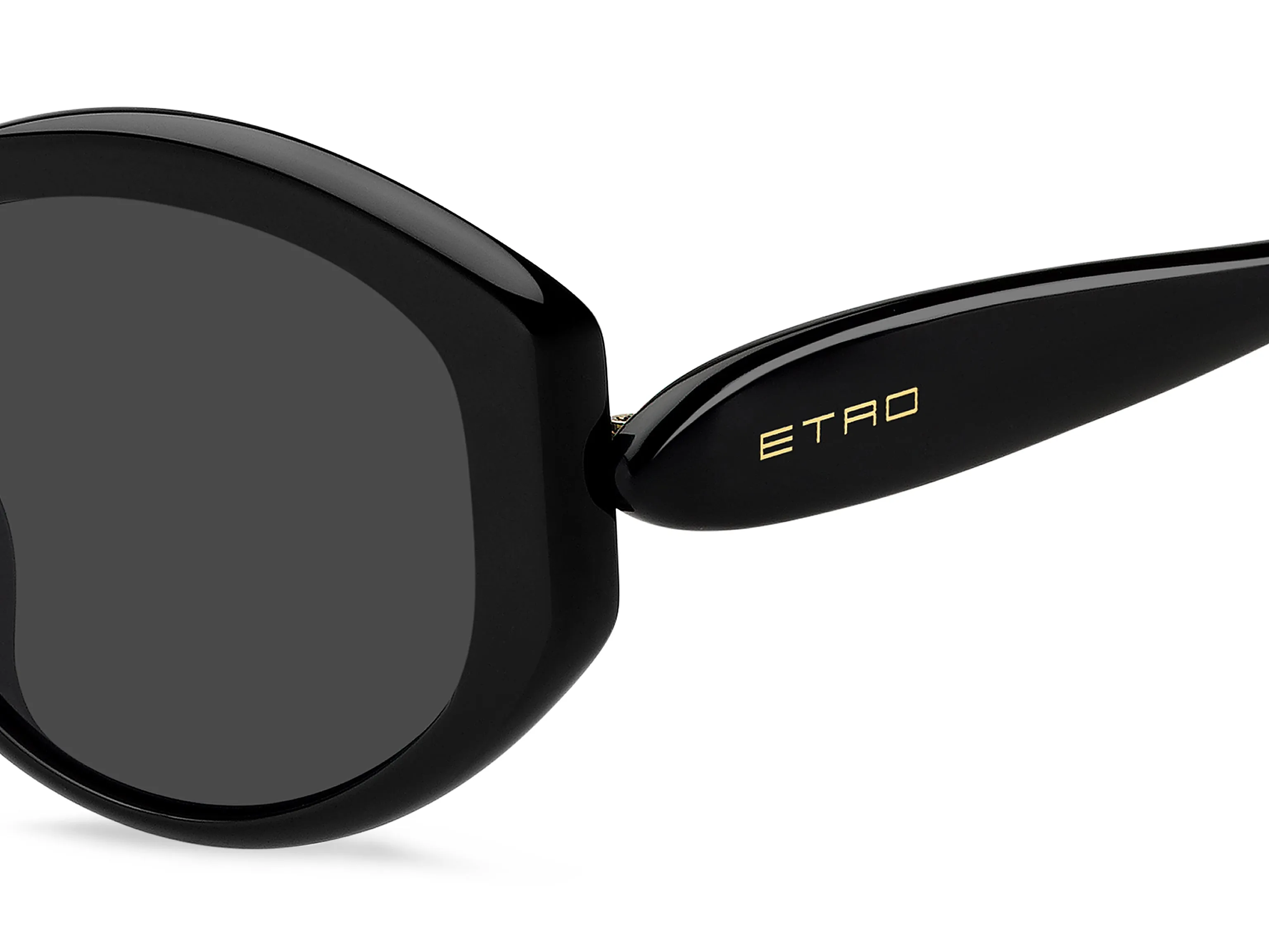ETRO ETRO 0086/F/S 807/IR Occhiali da sole Acetato Nero Grigio Rotonda Normale - immagine 3