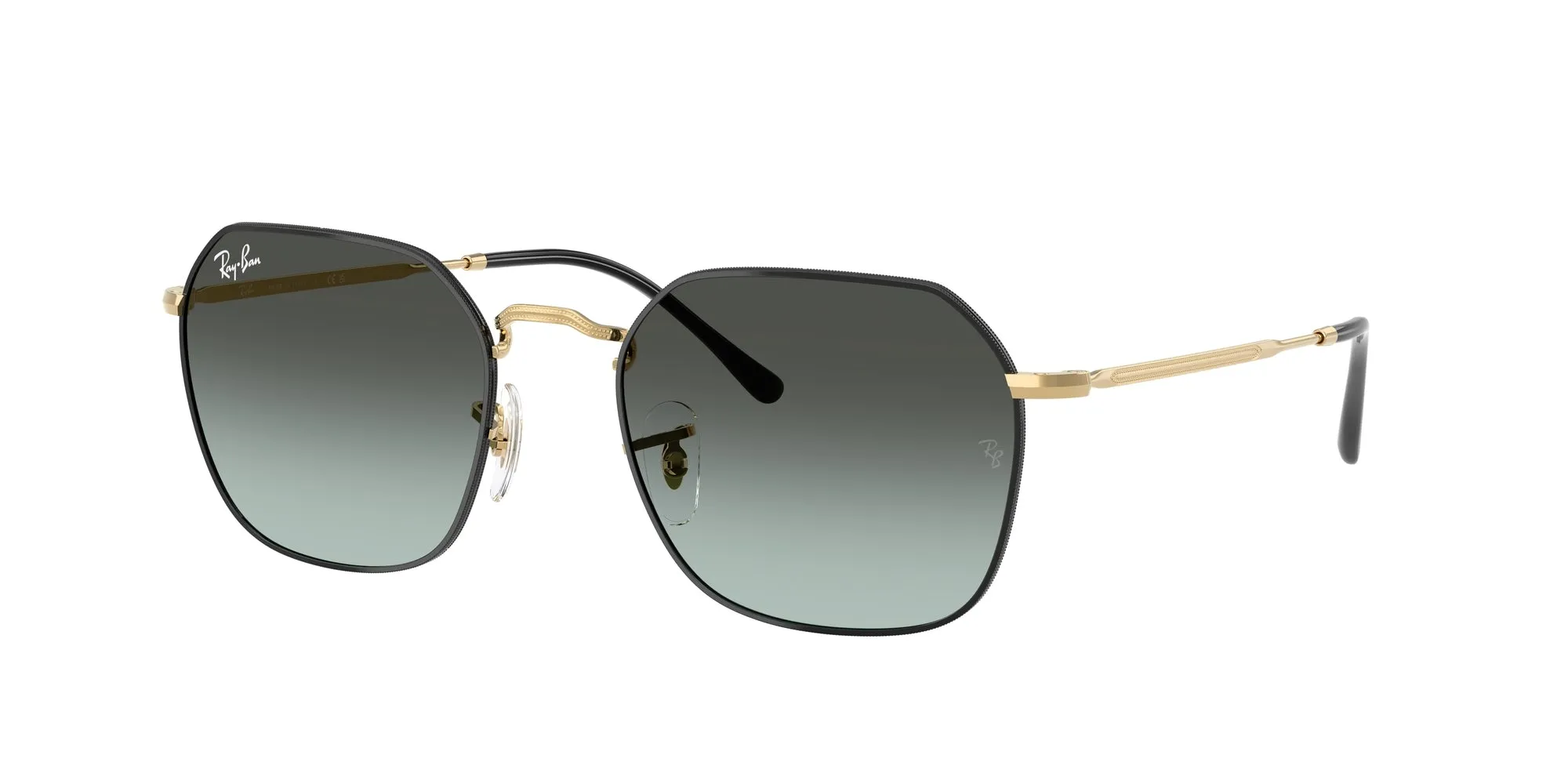 Ray - Ban RB3694 JIM 9271GK Occhiali da sole Metallo Nero Geometrica Normale Sfumato - immagine 1