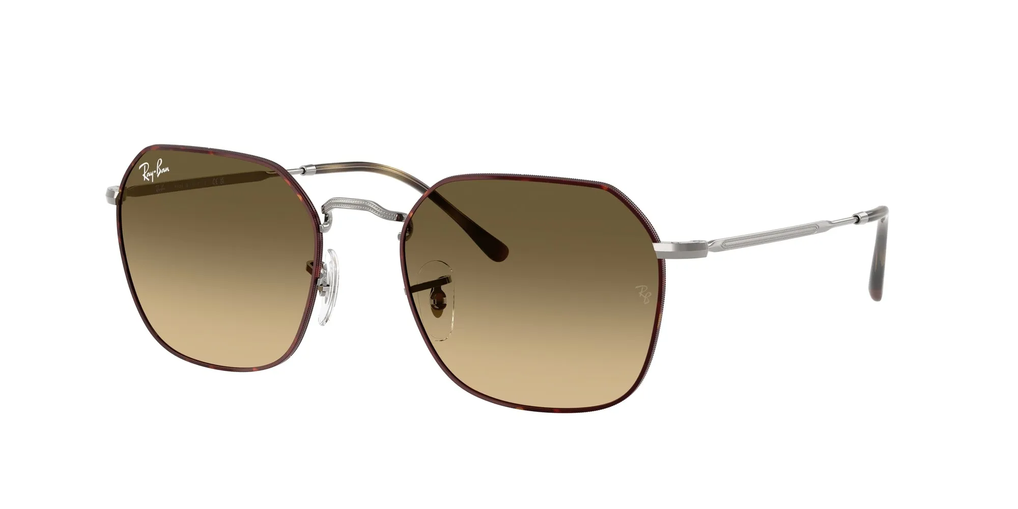 Ray - Ban RB3694 JIM 92700A Occhiali da sole Metallo Tartaruga Geometrica Normale Sfumato - immagine 1
