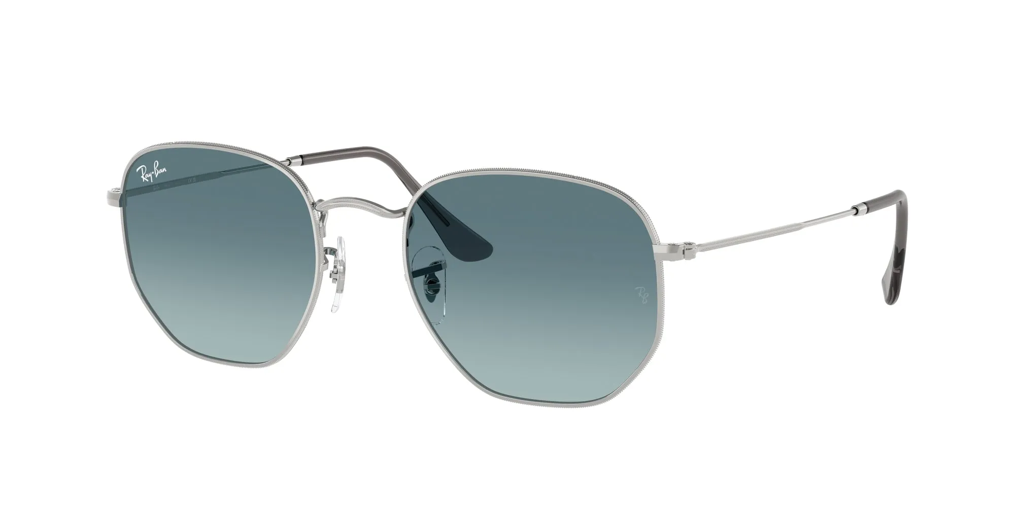 Ray - Ban RB3548N HEXAGONAL 003/3M Occhiali da sole Acciaio Argento Geometrica Normale Sfumato - immagine 1