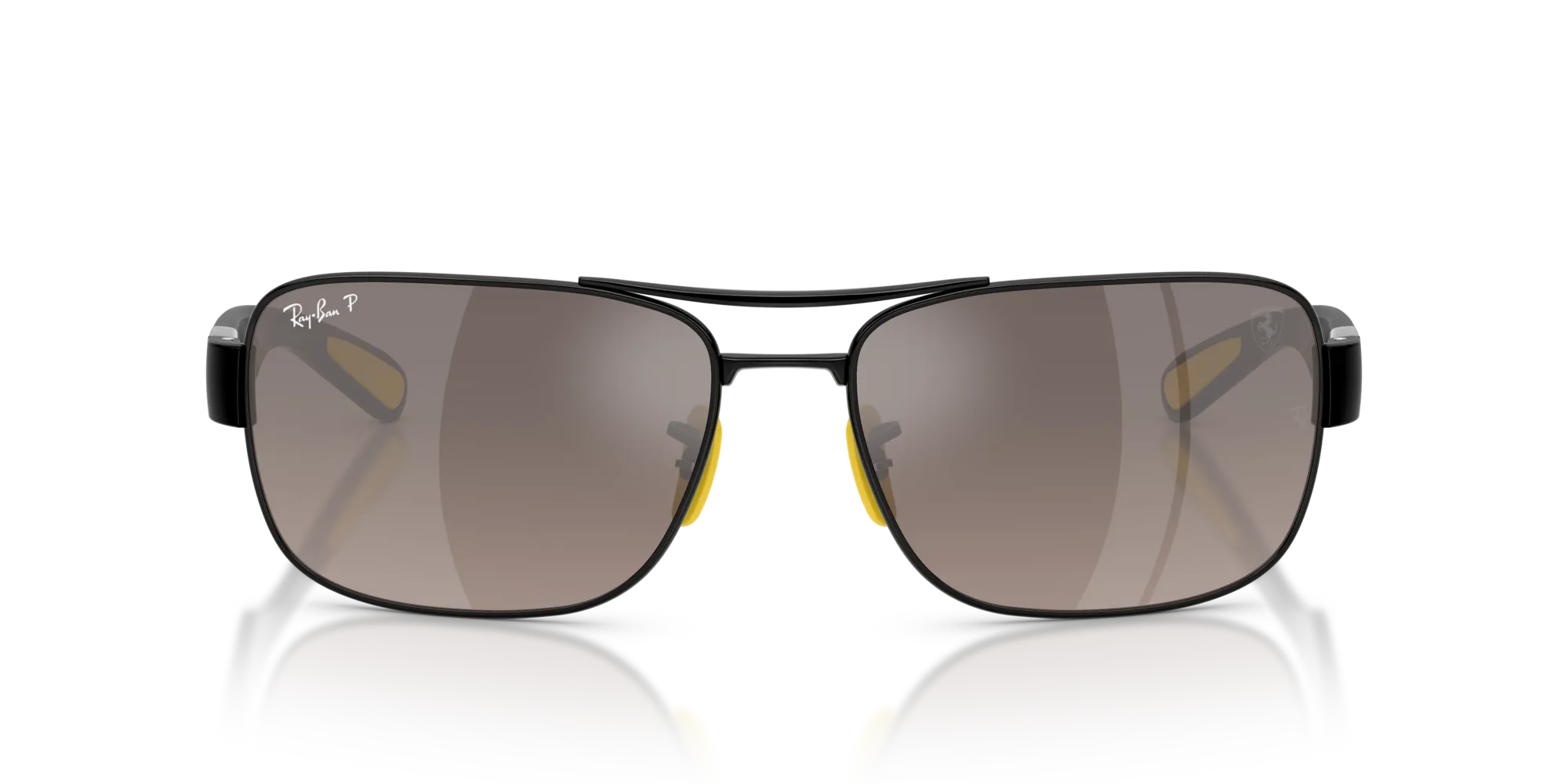 Ray - Ban RB3763M F1205J Occhiali da sole Metallo Nero Squadrata Polarizzata Specchiato - immagine 3