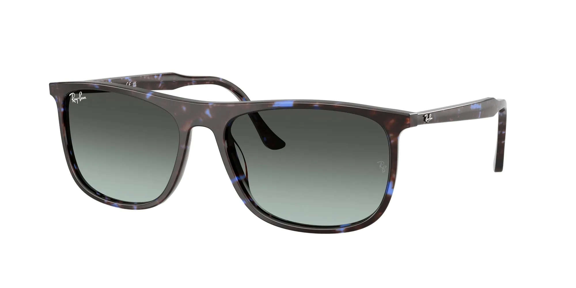 Ray - Ban RB2216 1430GK Occhiali da sole Acetato Blu Squadrata Normale Sfumato - immagine 1