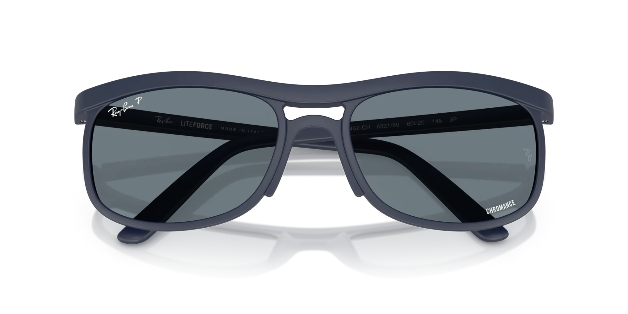 Ray - Ban RB4452CH 633180 Occhiali da sole Peek Blu Squadrata Polarizzata - immagine 2