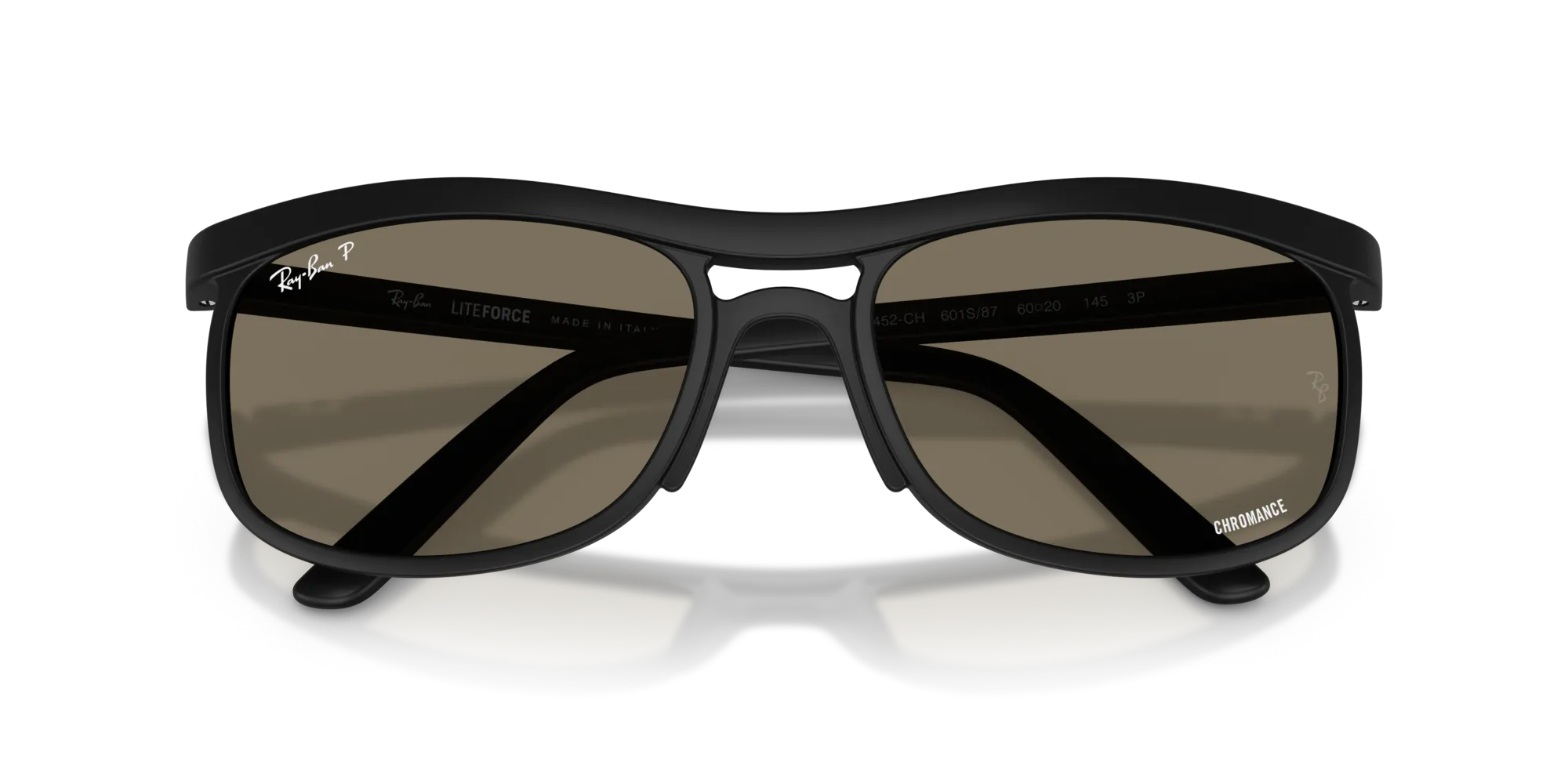 Ray - Ban RB4452CH 601S87 Occhiali da sole Peek Nero Squadrata Polarizzata - immagine 2