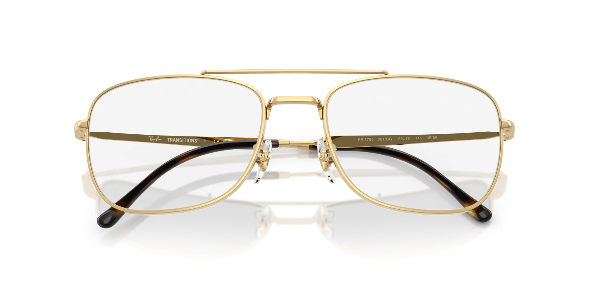 Ray - Ban RB3755 001/GG Occhiali da sole Metallo Oro Squadrata Fotocromatiche - immagine 2