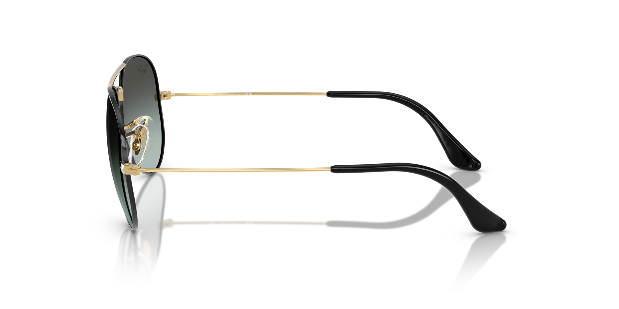 Ray - Ban RB3025 AVIATOR 9271GK Occhiali da sole Metallo Nero Pilot Normale Sfumato - immagine 4