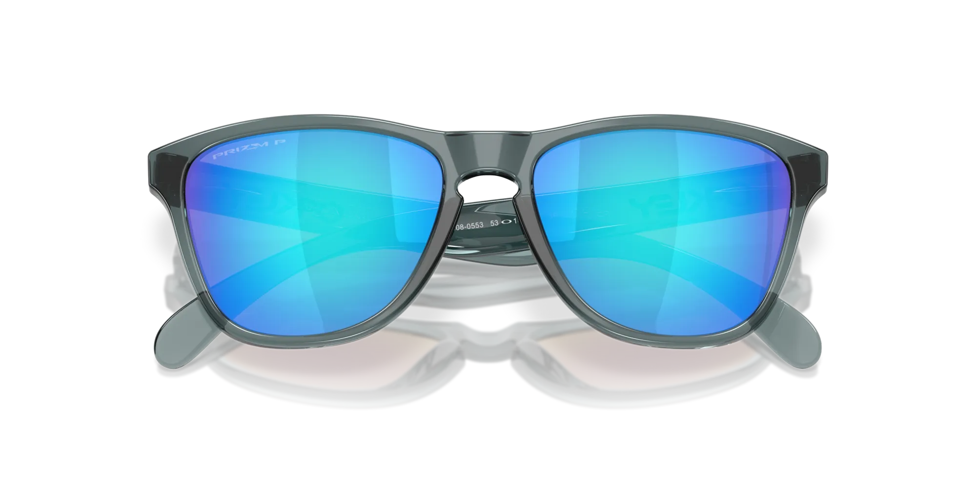 Oakley OO9508 FROGSKINS S 950805 Occhiali da sole O_Matter Nero Blu Rotonda Polarizzata - immagine 2