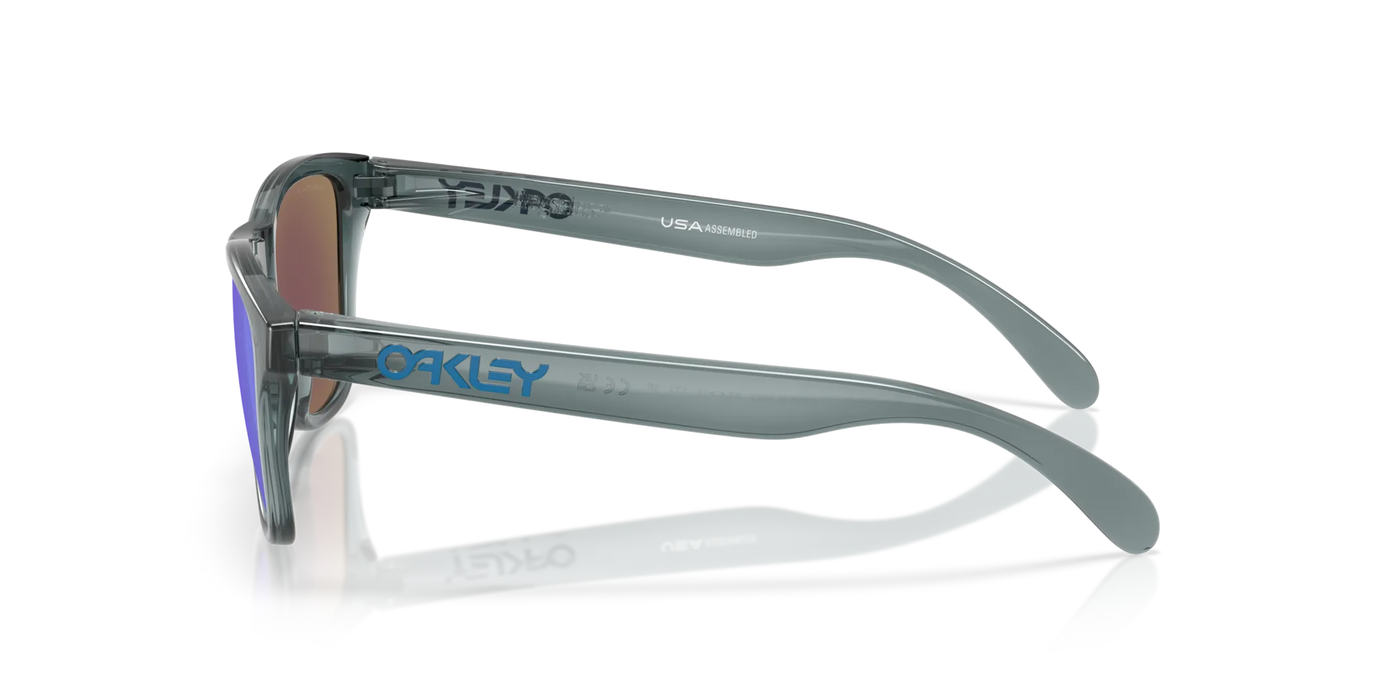 Oakley OO9508 FROGSKINS S 950805 Occhiali da sole O_Matter Nero Blu Rotonda Polarizzata - immagine 4