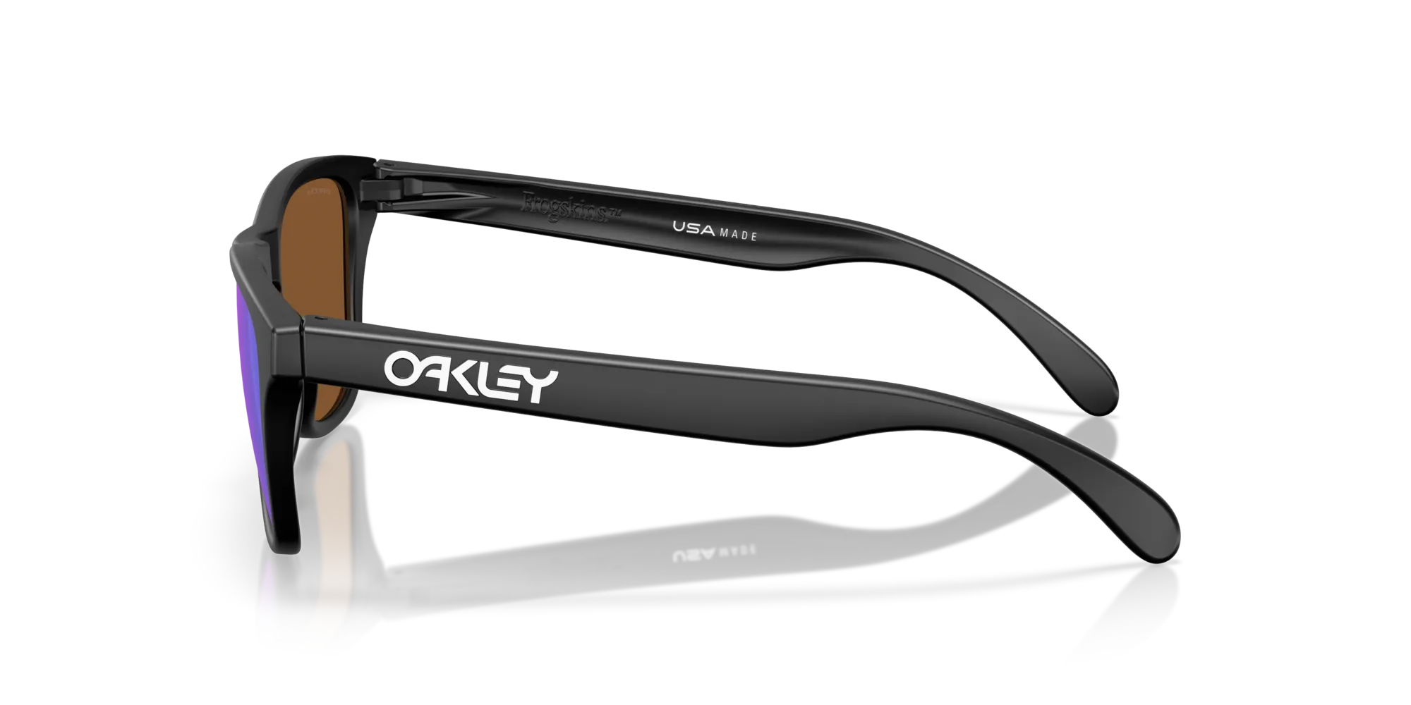 Oakley OO9508 FROGSKINS S 950804 Occhiali da sole O_Matter Nero Viola Rotonda Normale - immagine 4