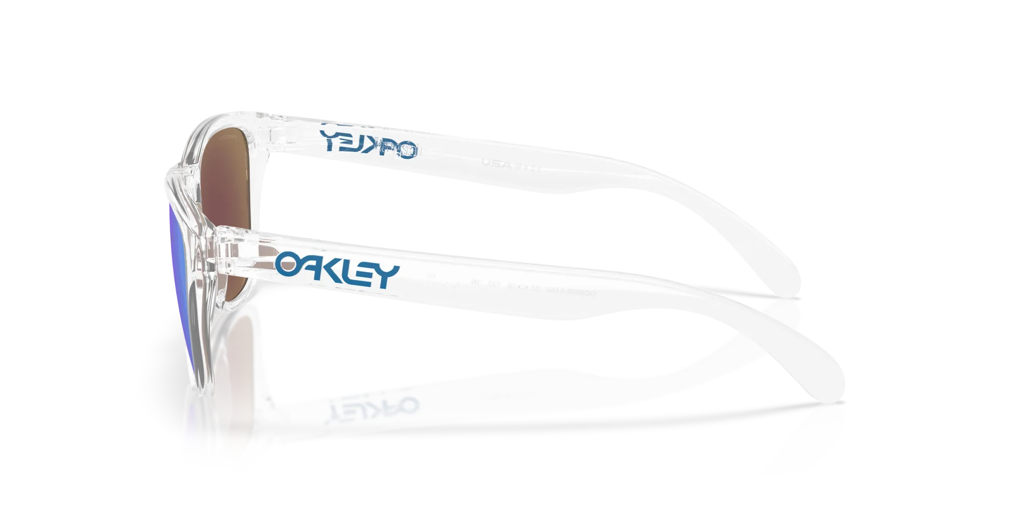 Oakley OO9508 FROGSKINS S 950801 Occhiali da sole O_Matter Trasparente Blu Rotonda Normale - immagine 4