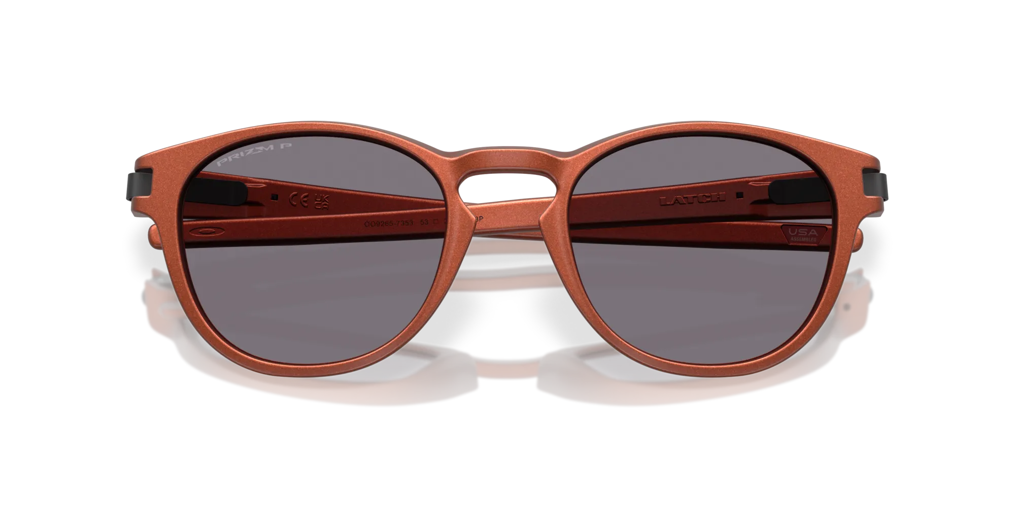 Oakley OO9265 LATCH 926573 Occhiali da sole O_Matter Arancione Grigio Rotonda Polarizzata - immagine 2