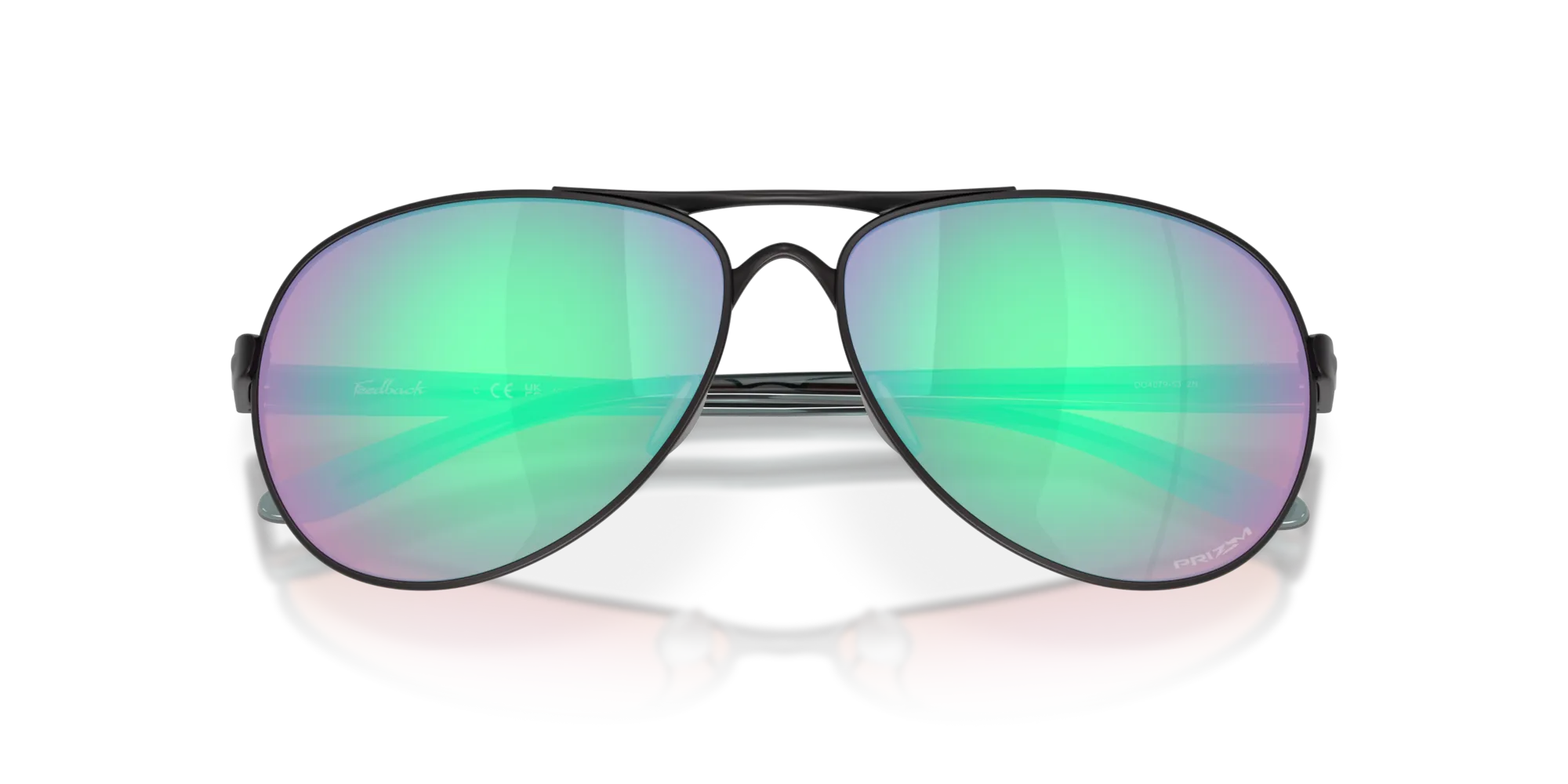 Oakley OO4079 FEEDBACK 407953 Occhiali da sole Metallo Nero Viola Rotonda Normale - immagine 2