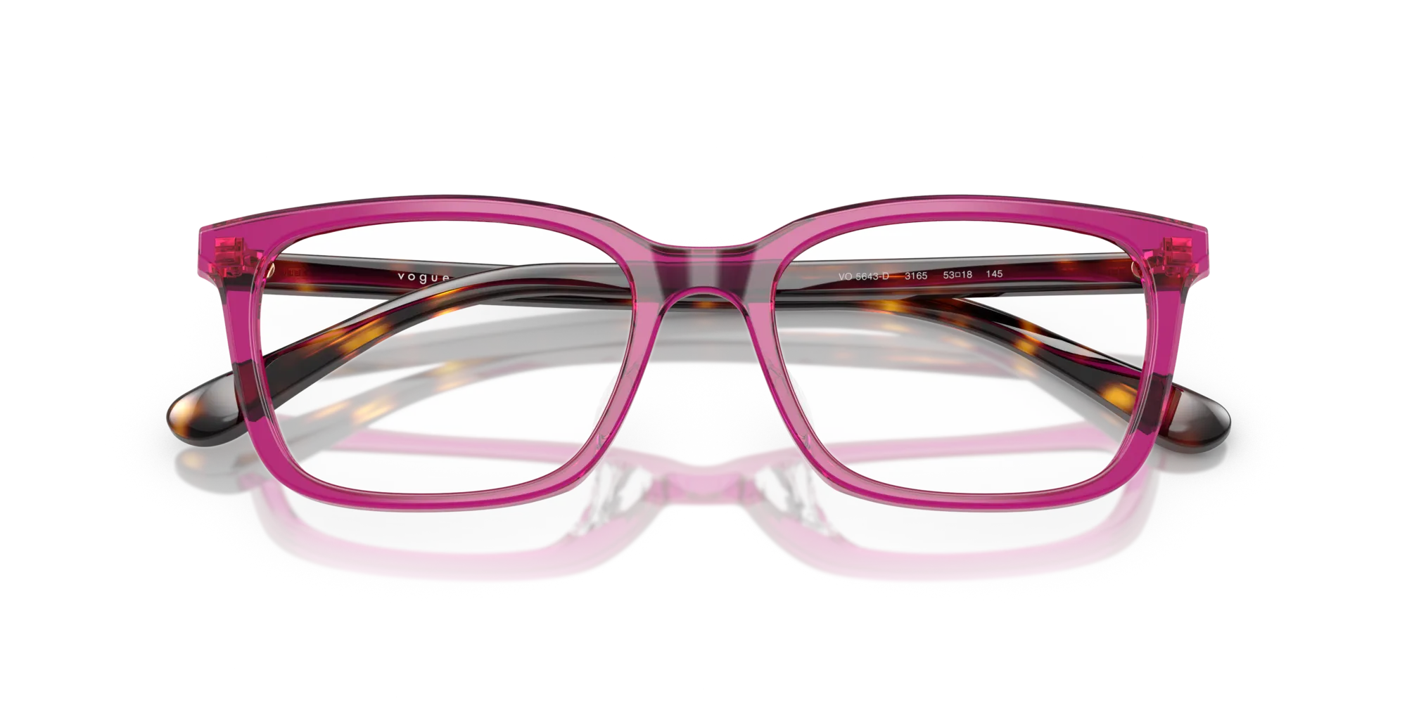 VOGUE EYEWEAR VO5643D 3165 Montature da vista Acetato Viola Pillow Normale - immagine 2