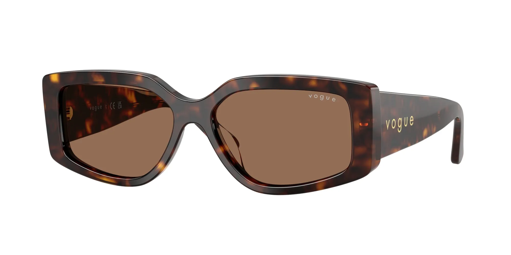 VOGUE EYEWEAR VO5642SU W65673 Occhiali da sole Acetato Marrone Marrone Squadrata Normale - immagine 1