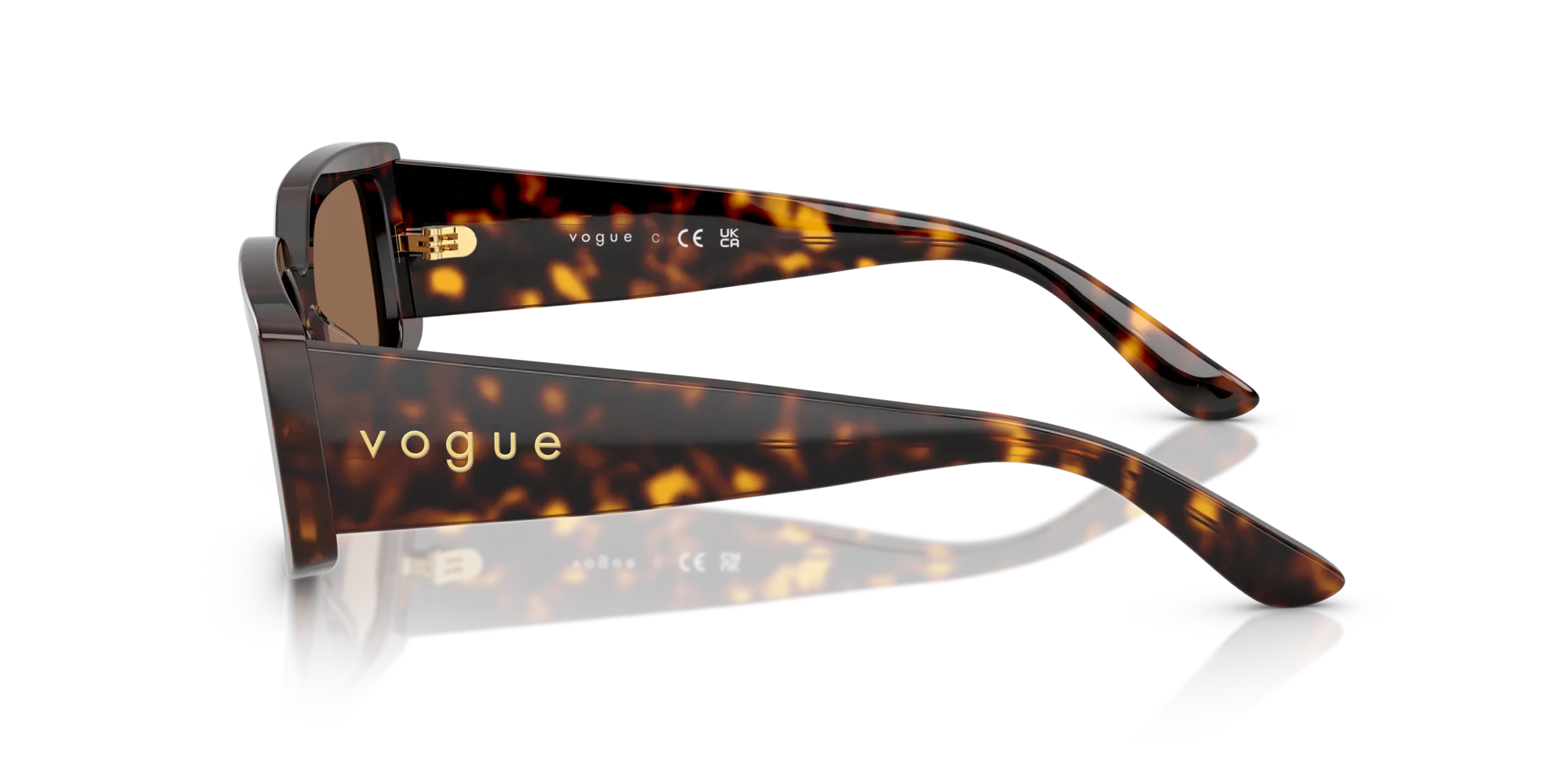 VOGUE EYEWEAR VO5642SU W65673 Occhiali da sole Acetato Marrone Marrone Squadrata Normale - immagine 4
