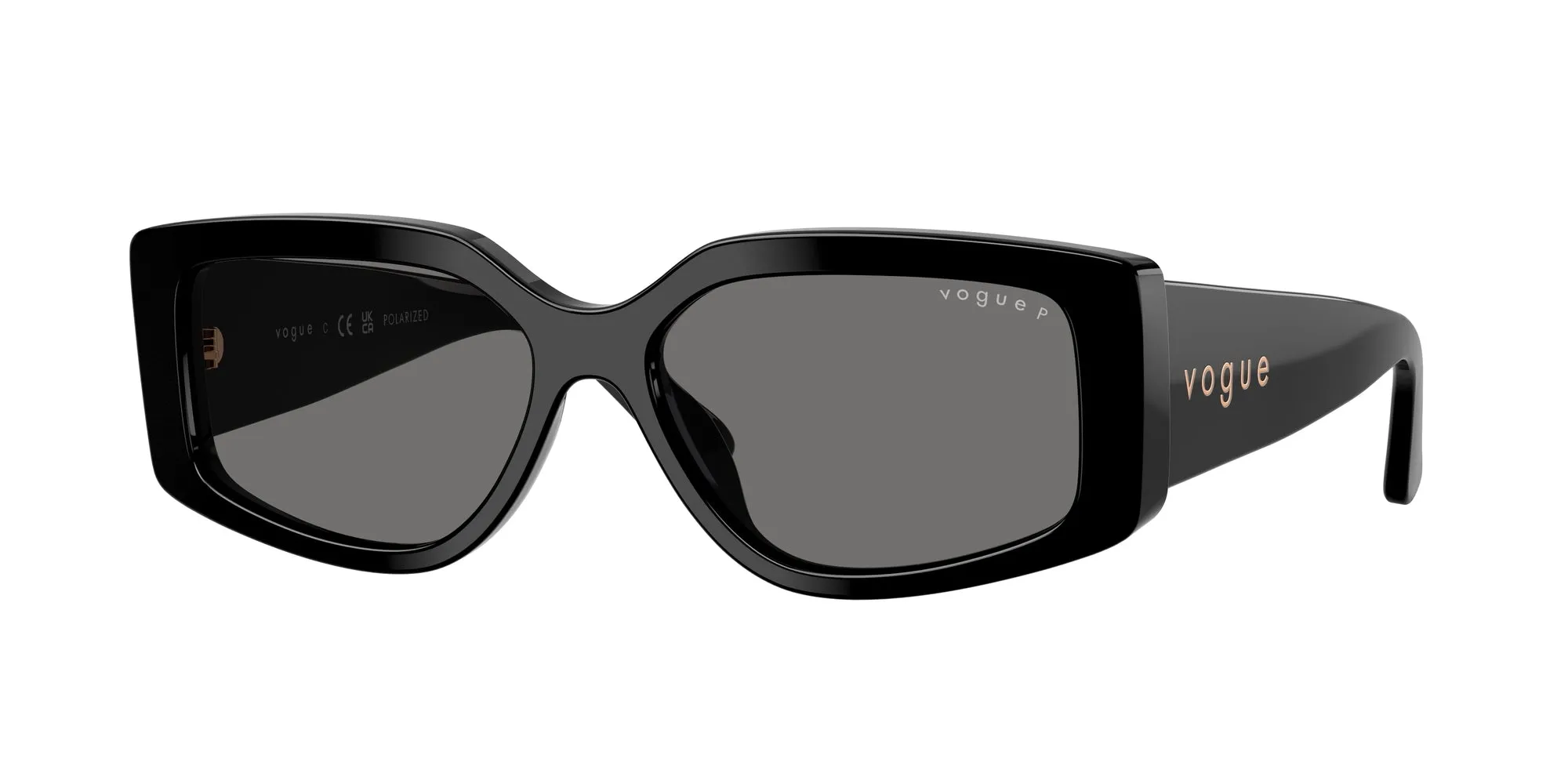 VOGUE EYEWEAR VO5642SU W44/81 Occhiali da sole Acetato Nero Grigio Squadrata Polarizzata - immagine 1