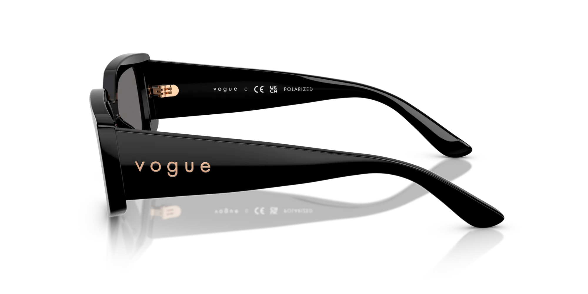 VOGUE EYEWEAR VO5642SU W44/81 Occhiali da sole Acetato Nero Grigio Squadrata Polarizzata - immagine 4