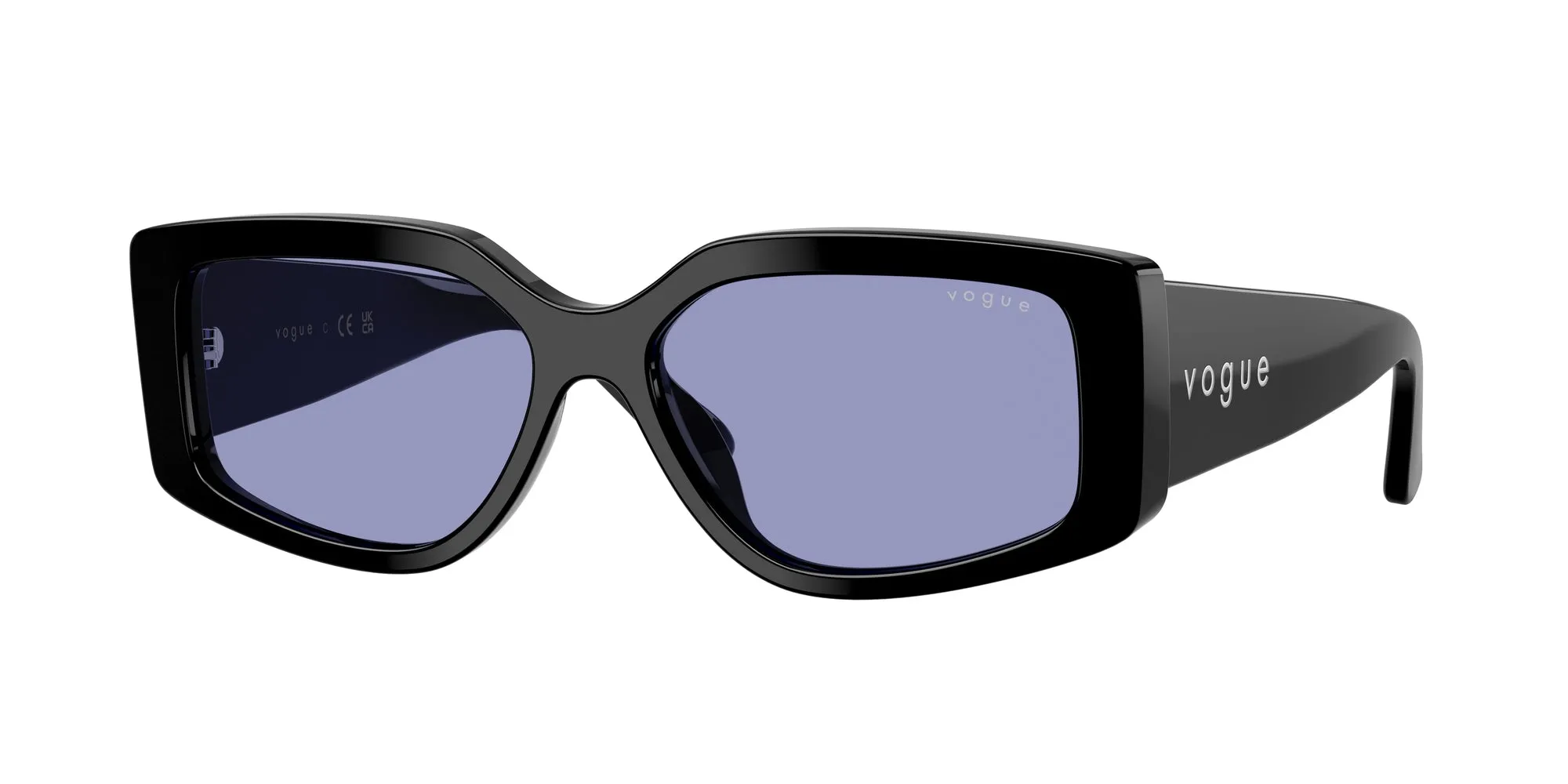 VOGUE EYEWEAR VO5642SU W44/76 Occhiali da sole Acetato Nero Viola Squadrata Normale - immagine 1