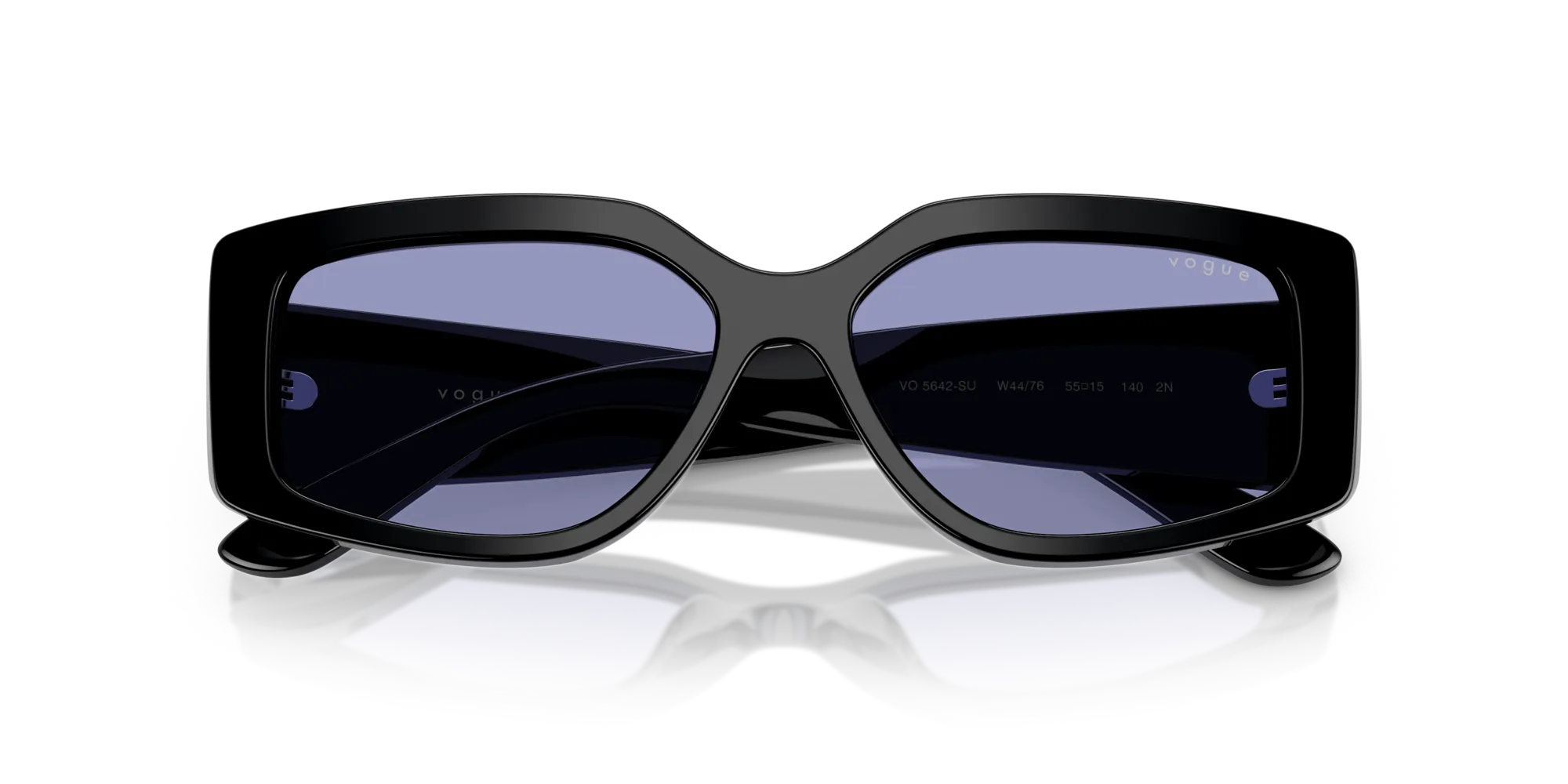VOGUE EYEWEAR VO5642SU W44/76 Occhiali da sole Acetato Nero Viola Squadrata Normale - immagine 2