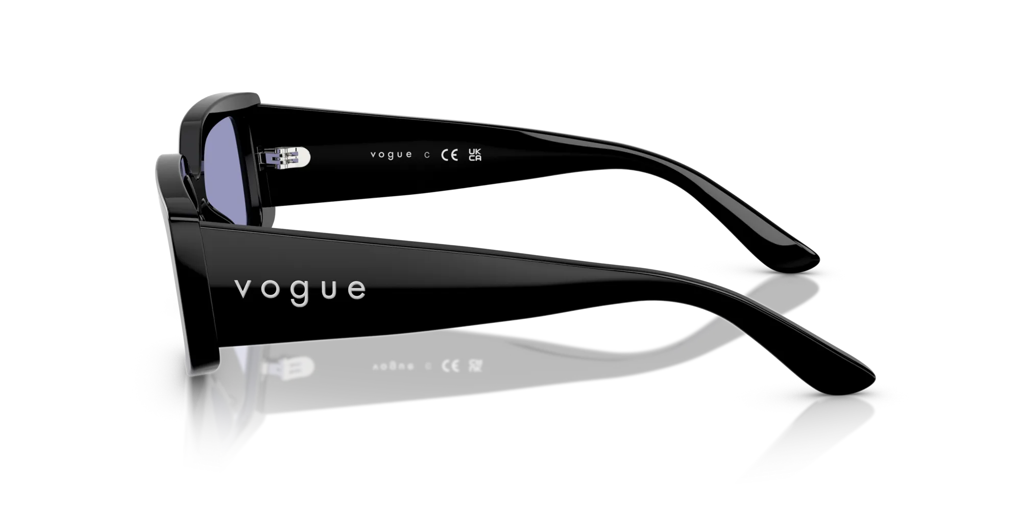 VOGUE EYEWEAR VO5642SU W44/76 Occhiali da sole Acetato Nero Viola Squadrata Normale - immagine 4