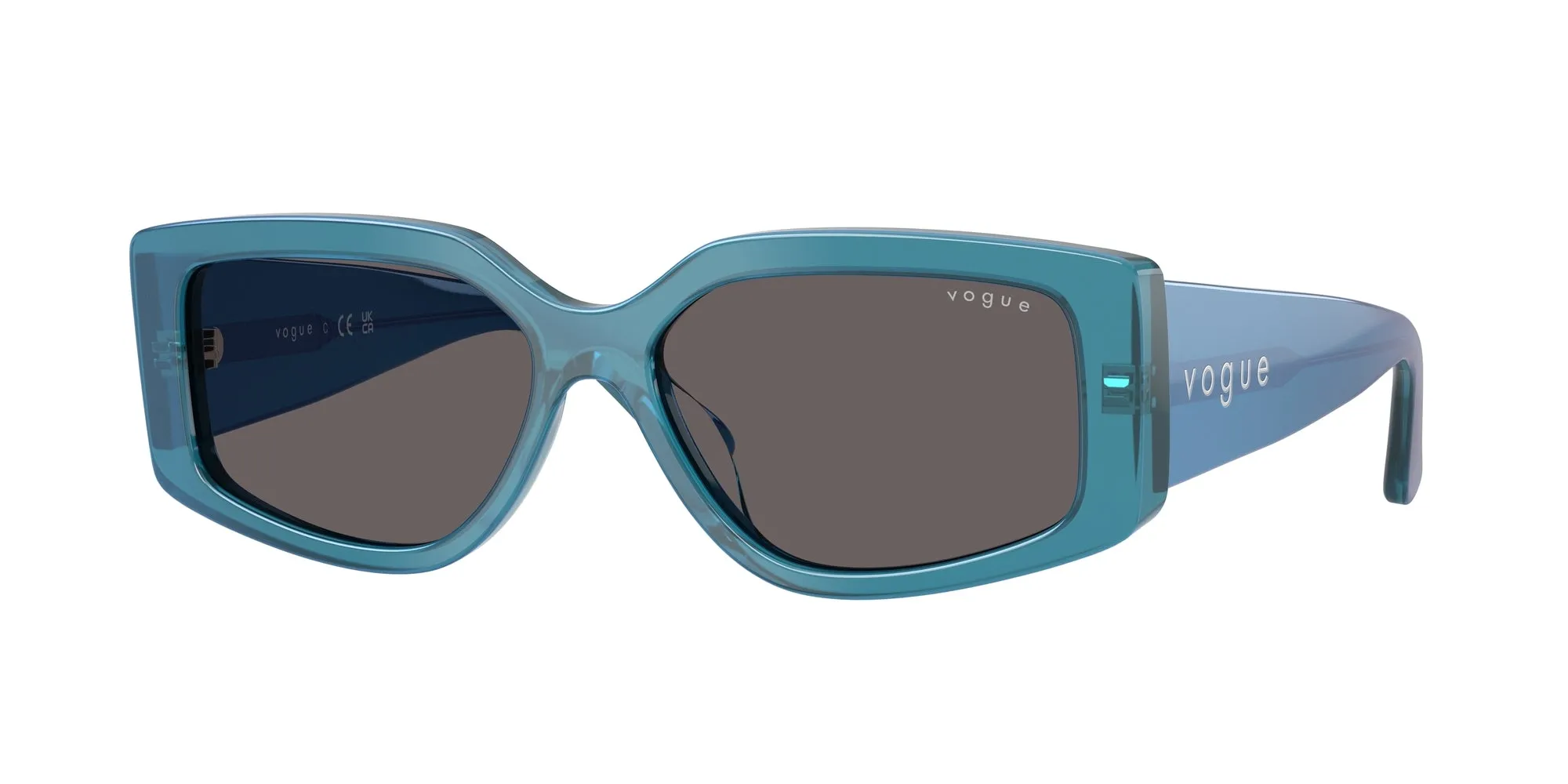 VOGUE EYEWEAR VO5642SU 323787 Occhiali da sole Acetato Blu Grigio Squadrata Normale - immagine 1