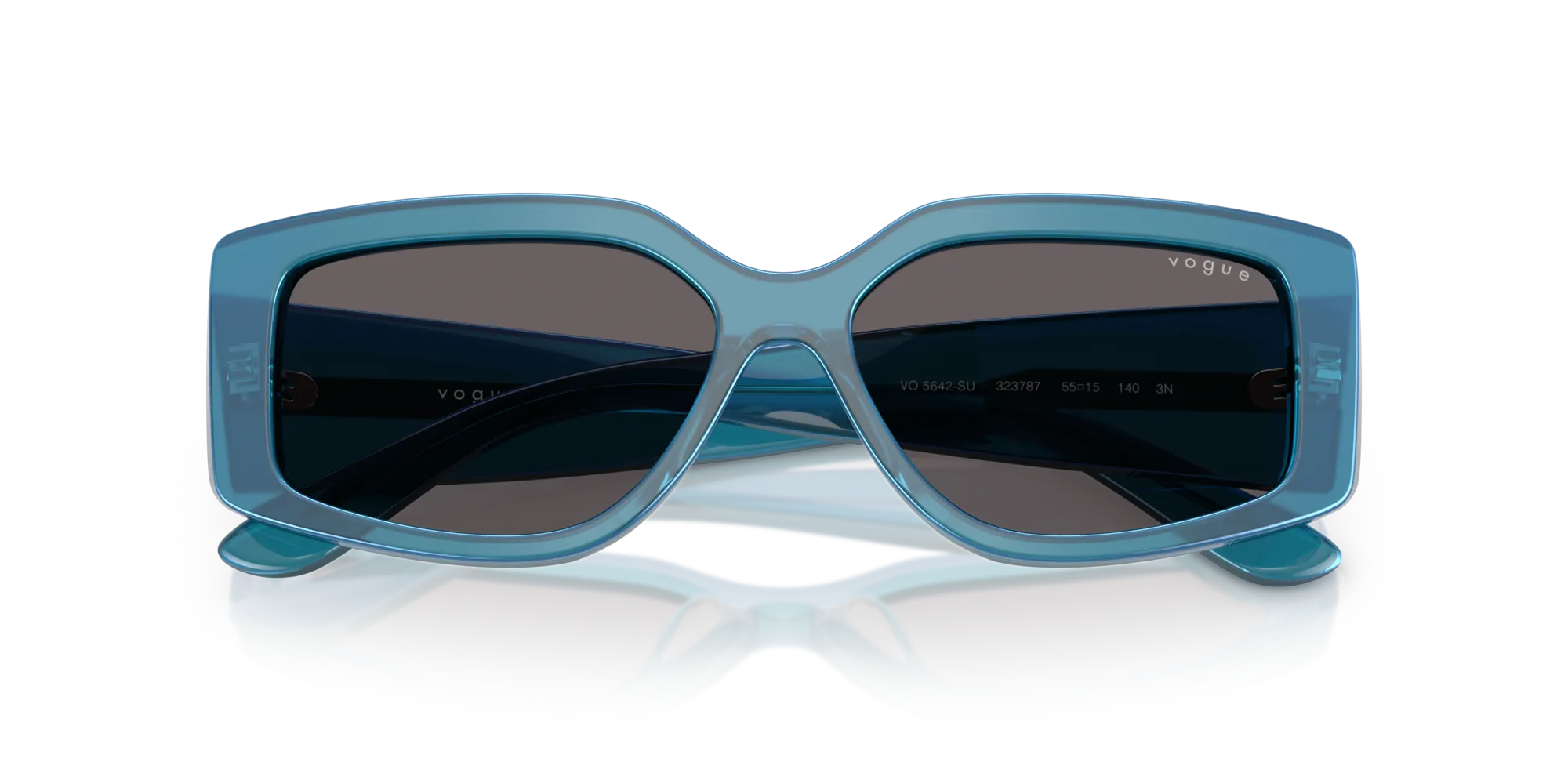 VOGUE EYEWEAR VO5642SU 323787 Occhiali da sole Acetato Blu Grigio Squadrata Normale - immagine 2