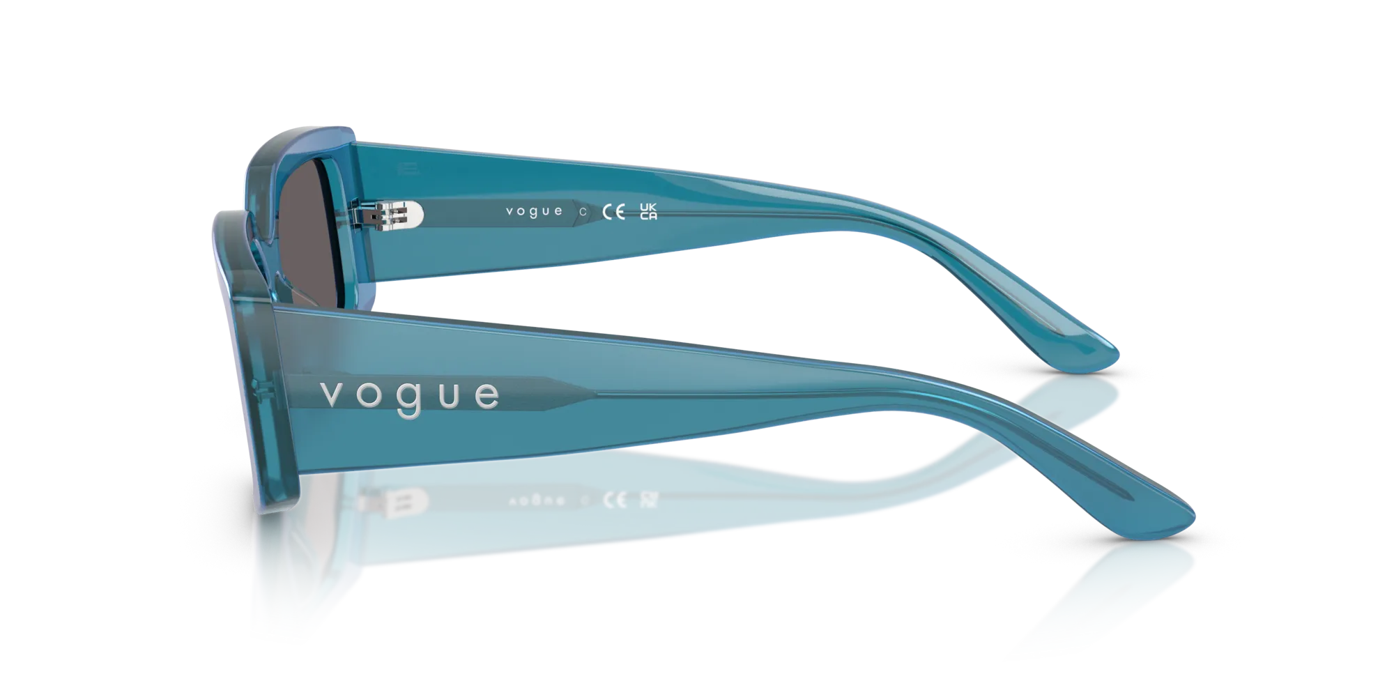 VOGUE EYEWEAR VO5642SU 323787 Occhiali da sole Acetato Blu Grigio Squadrata Normale - immagine 4