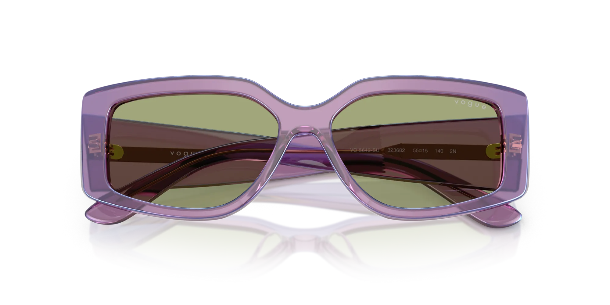VOGUE EYEWEAR VO5642SU 323682 Occhiali da sole Acetato Viola Verde Squadrata Normale - immagine 2