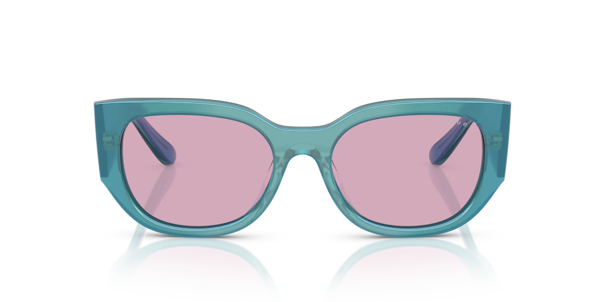 VOGUE EYEWEAR VO5641SU 323576 Occhiali da sole Acetato Verde Viola Geometrica Normale - immagine 3