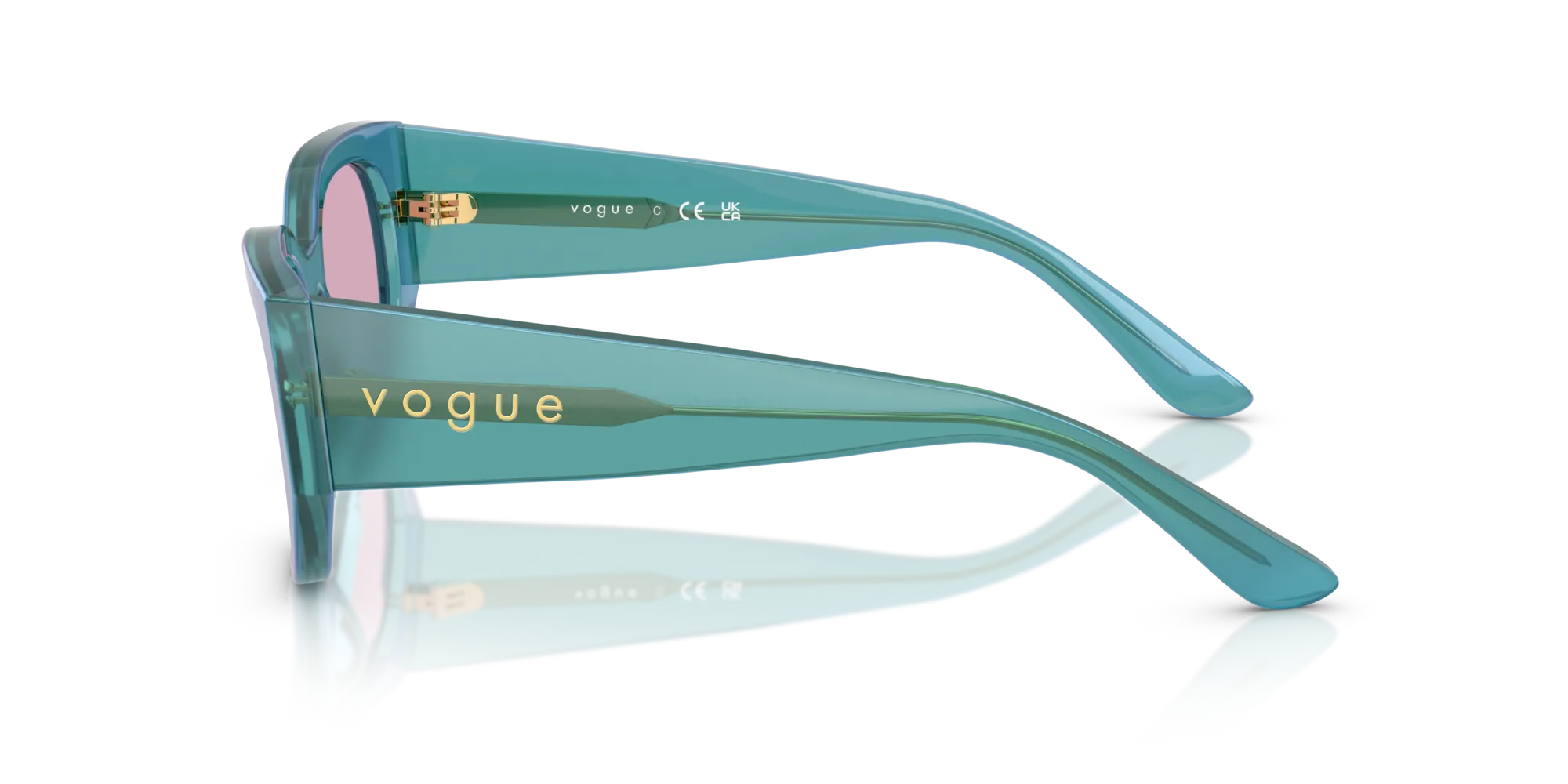 VOGUE EYEWEAR VO5641SU 323576 Occhiali da sole Acetato Verde Viola Geometrica Normale - immagine 4