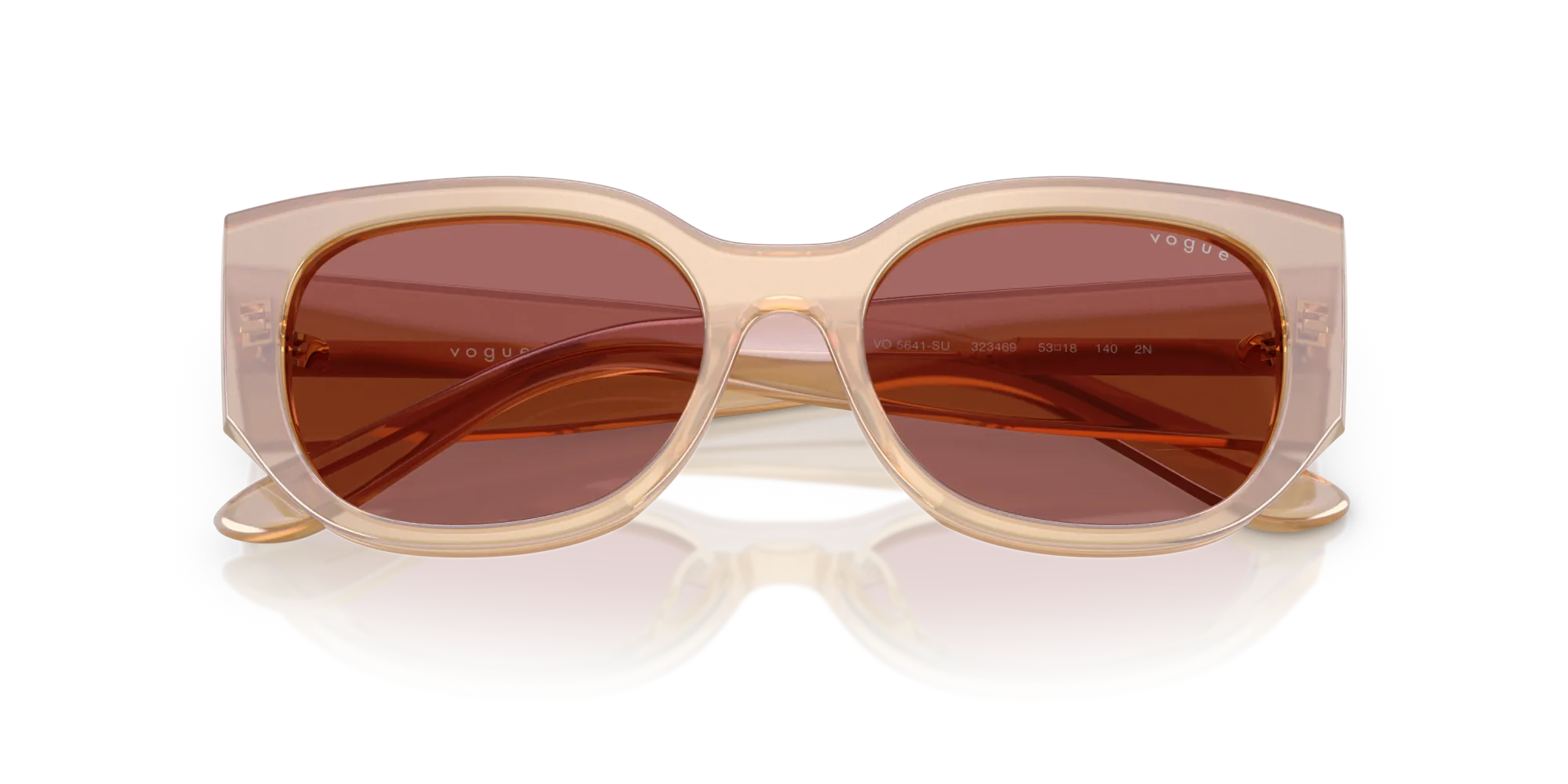 VOGUE EYEWEAR VO5641SU 323469 Occhiali da sole Acetato Marrone Viola Geometrica Normale - immagine 2
