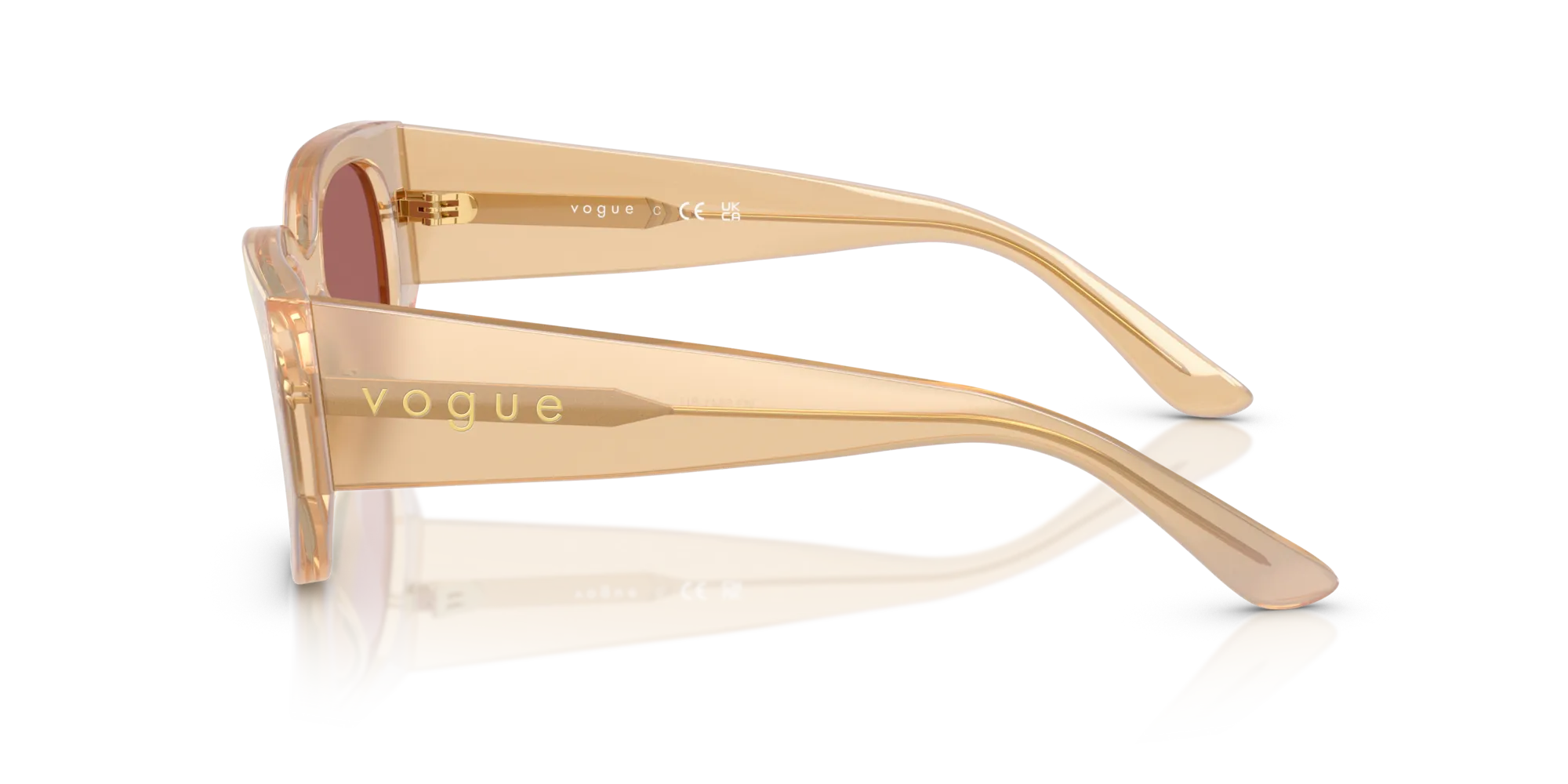 VOGUE EYEWEAR VO5641SU 323469 Occhiali da sole Acetato Marrone Viola Geometrica Normale - immagine 4