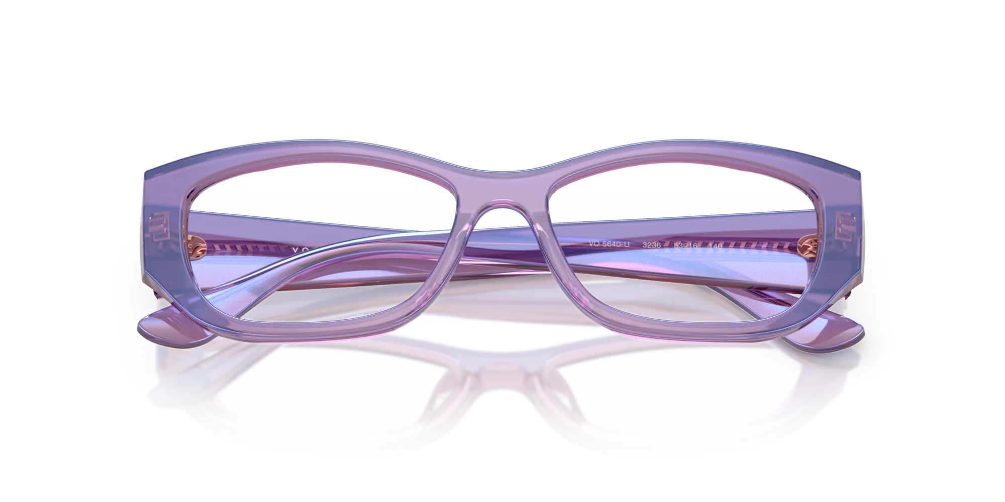 VOGUE EYEWEAR VO5640U 3236 Montature da vista Acetato Viola Pillow Normale - immagine 2
