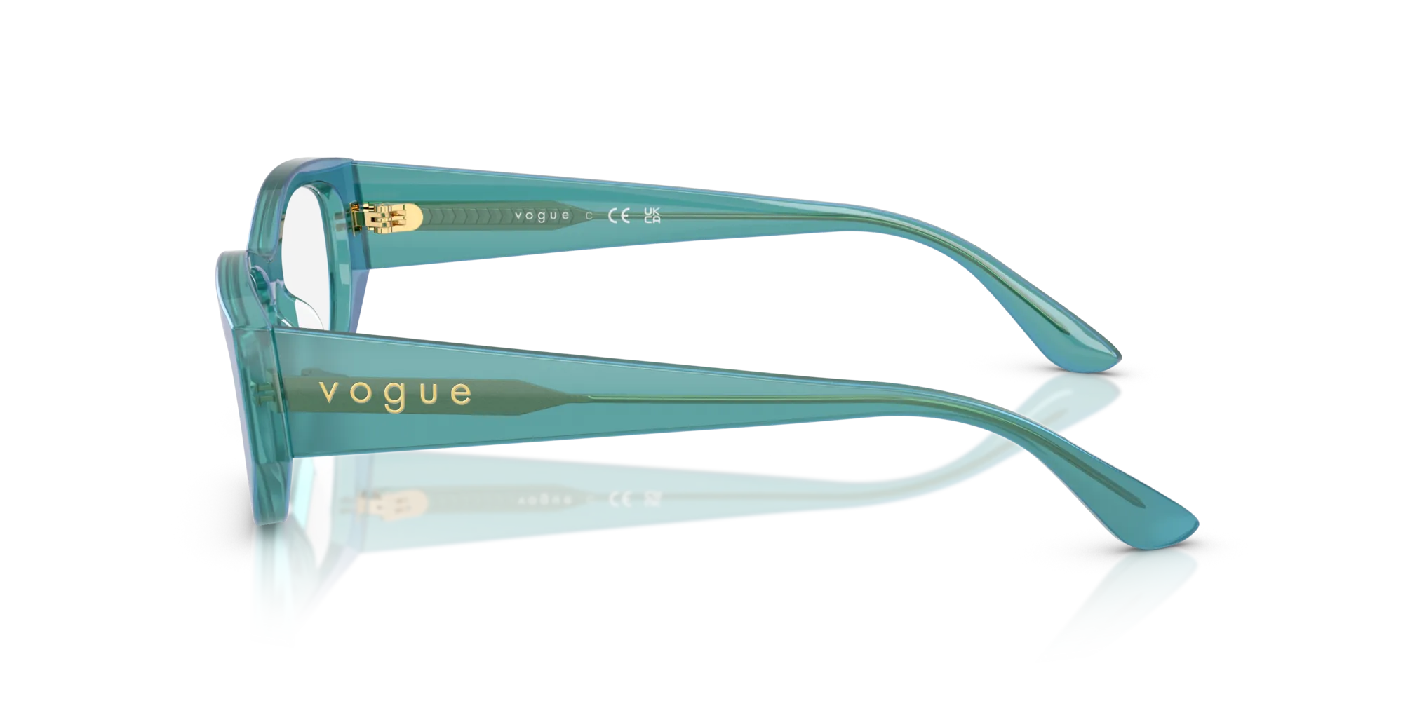 VOGUE EYEWEAR VO5640U 3235 Montature da vista Acetato Verde Pillow Normale - immagine 4