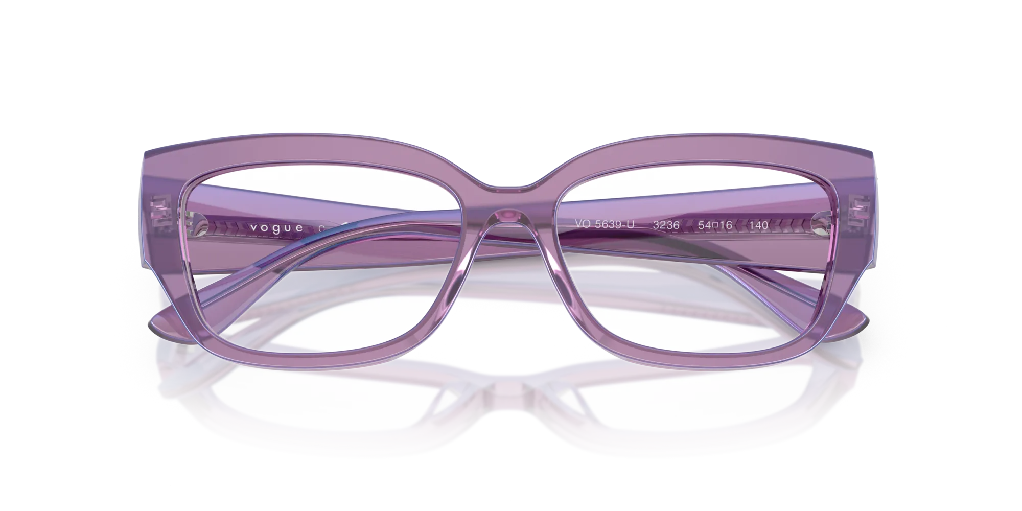 VOGUE EYEWEAR VO5639U 3236 Montature da vista Acetato Viola Pillow Normale - immagine 2