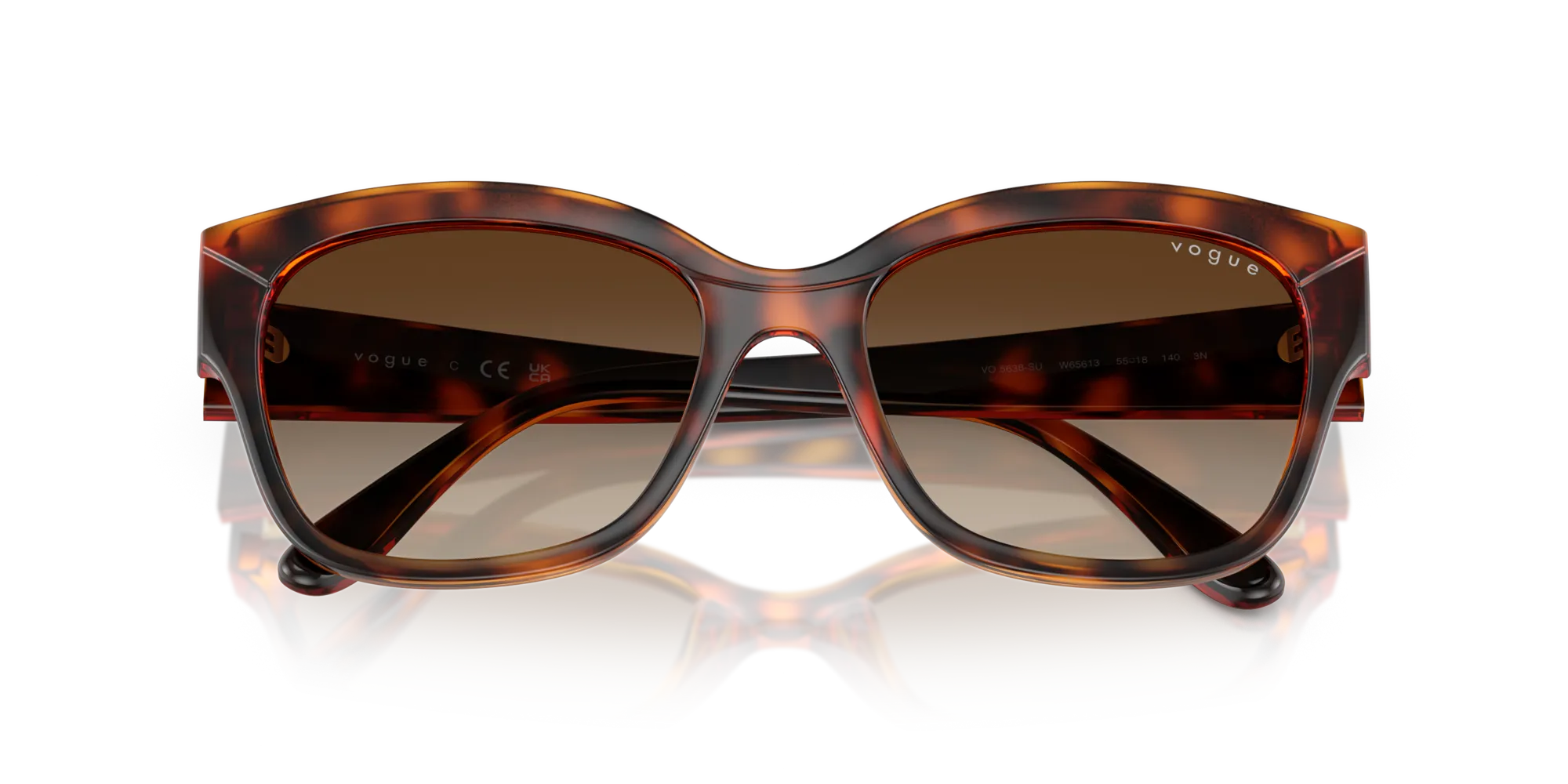 VOGUE EYEWEAR VO5638SU W65613 Occhiali da sole Nylon Marrone Marrone Farfalla Normale Sfumato - immagine 2