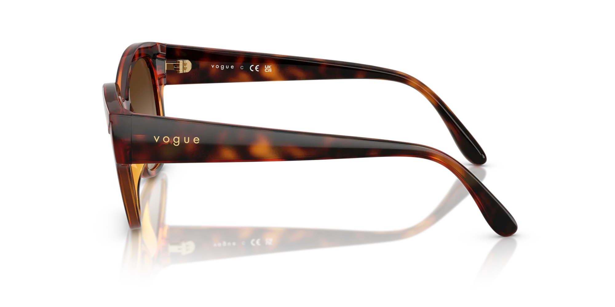 VOGUE EYEWEAR VO5638SU W65613 Occhiali da sole Nylon Marrone Marrone Farfalla Normale Sfumato - immagine 4