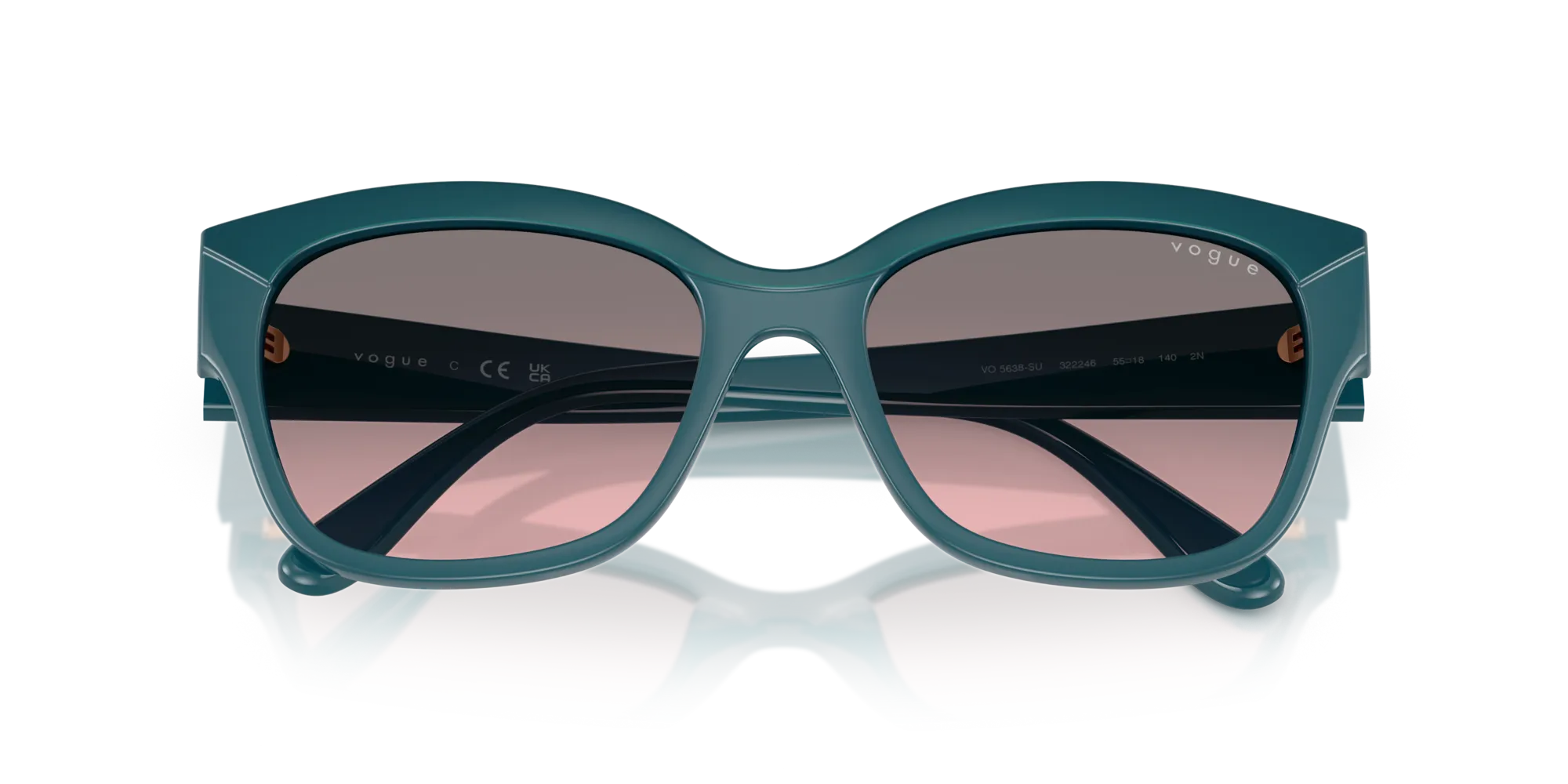 VOGUE EYEWEAR VO5638SU 322246 Occhiali da sole Nylon Blu Rosa Farfalla Normale Sfumato - immagine 2