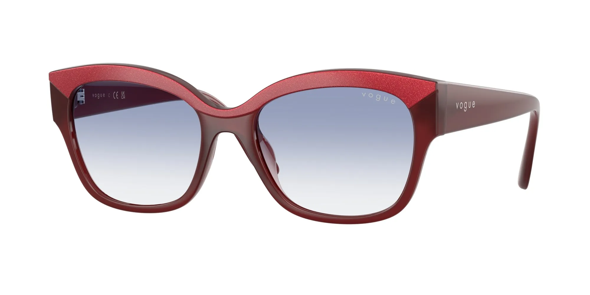 VOGUE EYEWEAR VO5638SU 322119 Occhiali da sole Nylon Rosso Blu Farfalla Normale Sfumato - immagine 1