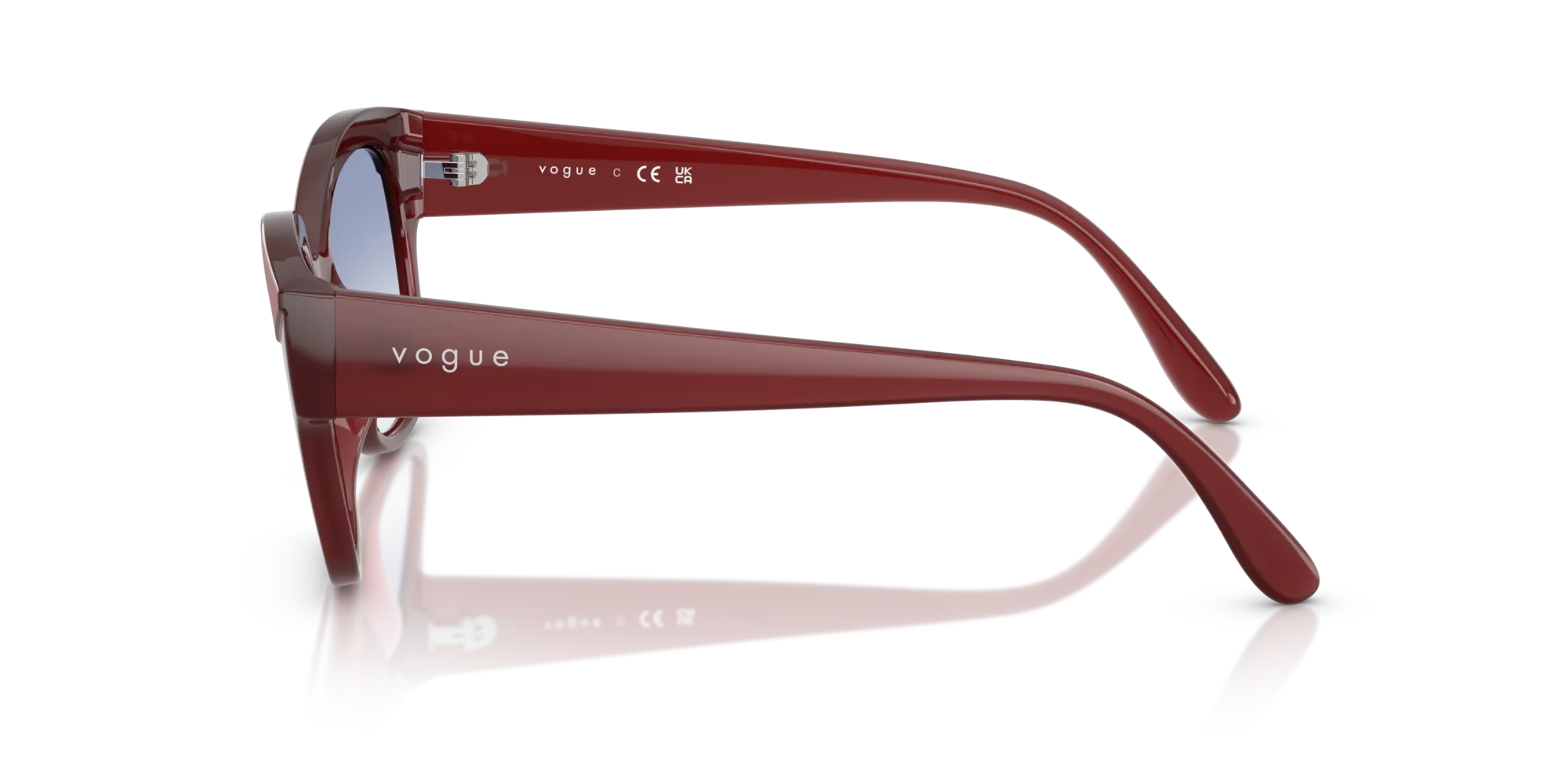 VOGUE EYEWEAR VO5638SU 322119 Occhiali da sole Nylon Rosso Blu Farfalla Normale Sfumato - immagine 4