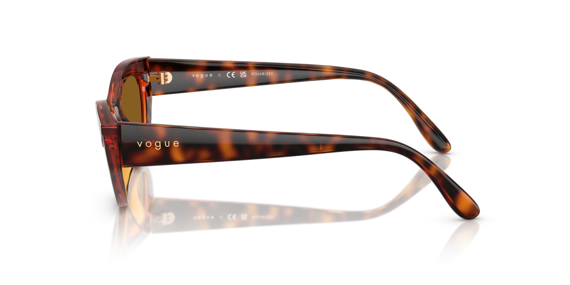 VOGUE EYEWEAR VO5637SU W65683 Occhiali da sole Nylon Marrone Marrone Cat Eye Polarizzata - immagine 4